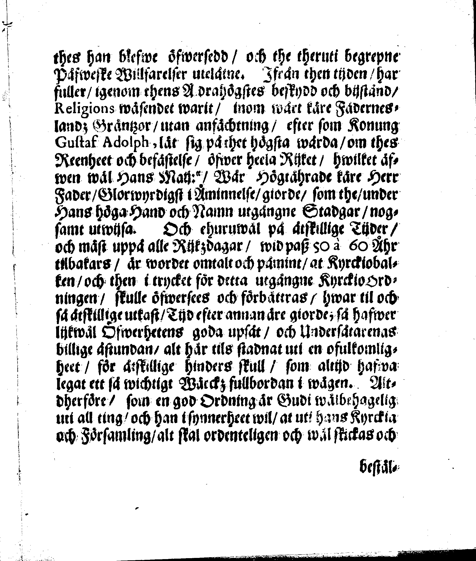 Kyrkio-Lag och Ordning, som then Stormächtigste Konung och Herre, Herr CARL then Elofte, Sweriges, Göthes och Wändes Konung, [etc.] Åhr 1686. hafwer låtit försatta, och Åhr 1687. af Trycket utgå och publicera. Jemte ther til hörige Stadgar