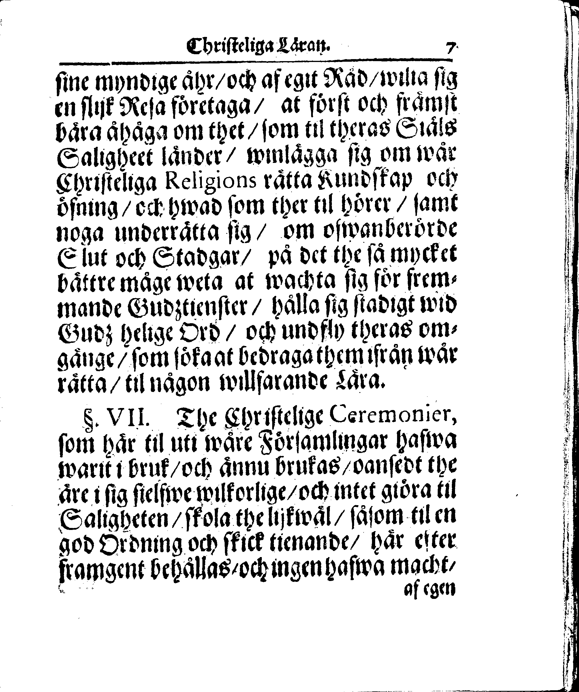 Kyrkio-Lag och Ordning, som then Stormächtigste Konung och Herre, Herr CARL then Elofte, Sweriges, Göthes och Wändes Konung, [etc.] Åhr 1686. hafwer låtit försatta, och Åhr 1687. af Trycket utgå och publicera. Jemte ther til hörige Stadgar