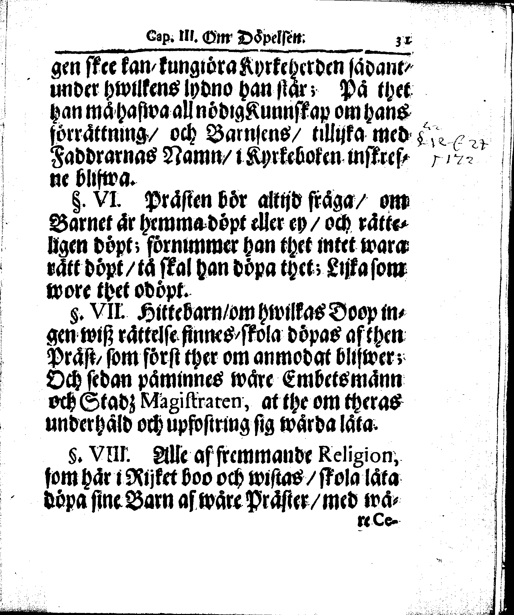 Kyrkio-Lag och Ordning, som then Stormächtigste Konung och Herre, Herr CARL then Elofte, Sweriges, Göthes och Wändes Konung, [etc.] Åhr 1686. hafwer låtit försatta, och Åhr 1687. af Trycket utgå och publicera. Jemte ther til hörige Stadgar