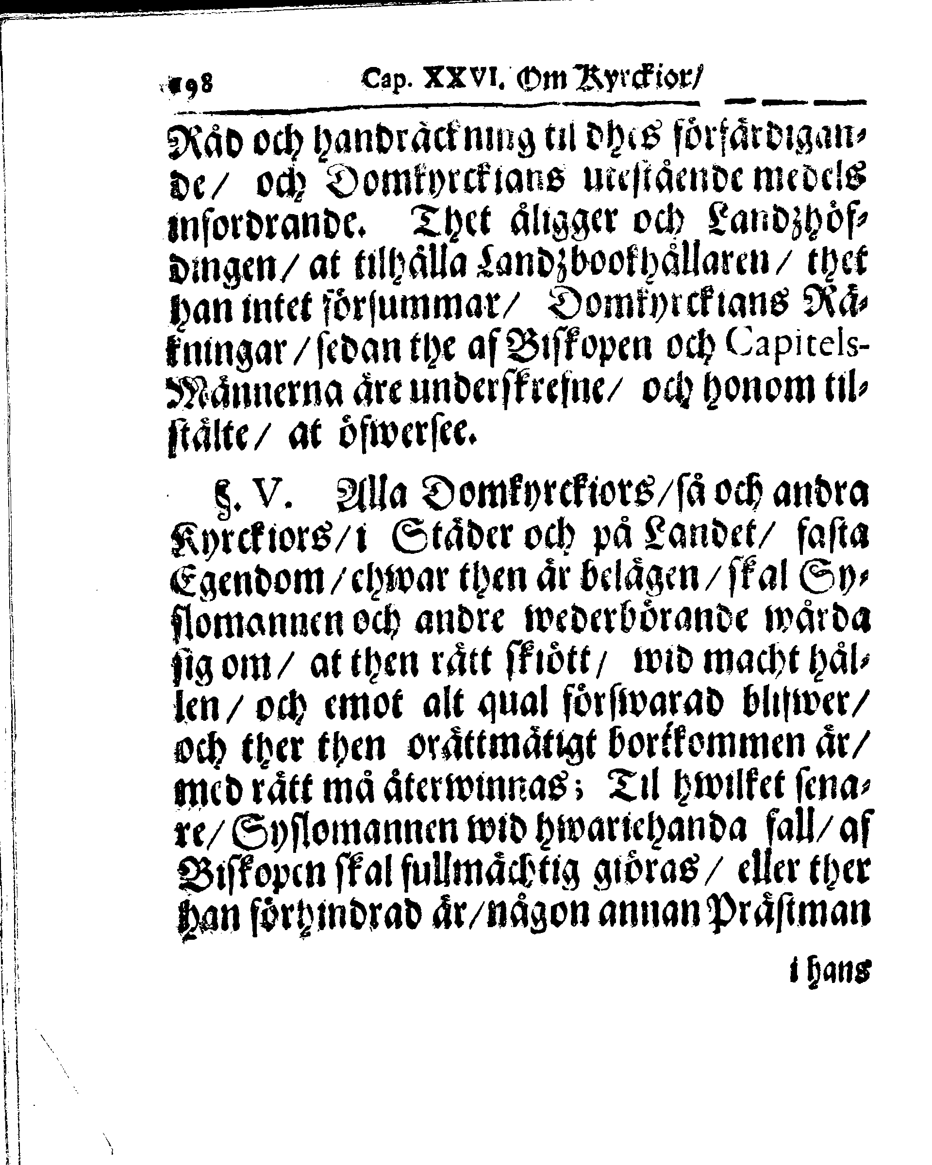 Kyrkio-Lag och Ordning, som then Stormächtigste Konung och Herre, Herr CARL then Elofte, Sweriges, Göthes och Wändes Konung, [etc.] Åhr 1686. hafwer låtit försatta, och Åhr 1687. af Trycket utgå och publicera. Jemte ther til hörige Stadgar