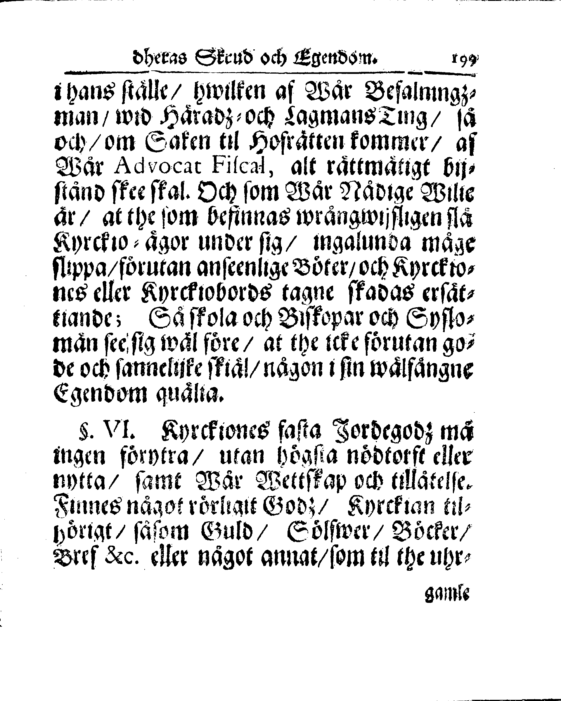 Kyrkio-Lag och Ordning, som then Stormächtigste Konung och Herre, Herr CARL then Elofte, Sweriges, Göthes och Wändes Konung, [etc.] Åhr 1686. hafwer låtit försatta, och Åhr 1687. af Trycket utgå och publicera. Jemte ther til hörige Stadgar