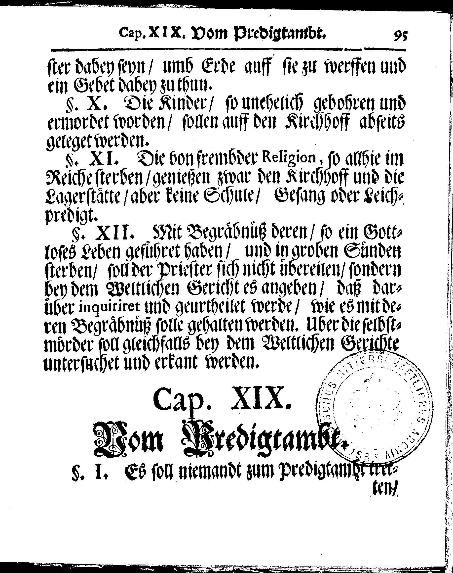 Kirchen-Gesetz und Ordnung, So der Großmächtigste König und Herr, Herr CARL, der Eilffte, Der Schweden, Gothen und Wenden König, [etc.] Im Jahr 1686 hat verfassen und Im Jahr 1687 im Druck außgehen und publiciren lassen. Mit denen dazu gehörigen Verordnungen.