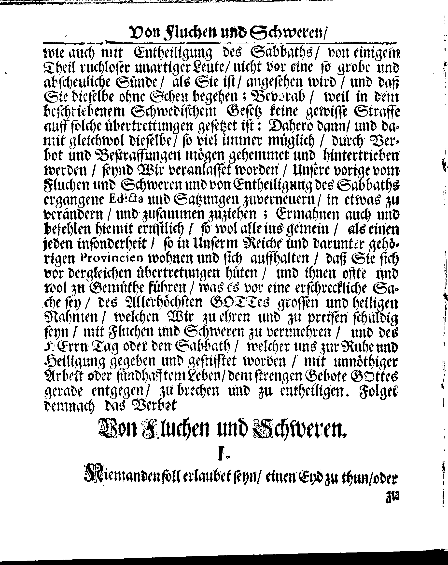 Kirchen-Gesetz und Ordnung, So der Großmächtigste König und Herr, Herr CARL, der Eilffte, Der Schweden, Gothen und Wenden König, [etc.] Im Jahr 1686 hat verfassen und Im Jahr 1687 im Druck außgehen und publiciren lassen. Mit denen dazu gehörigen Verordnungen.