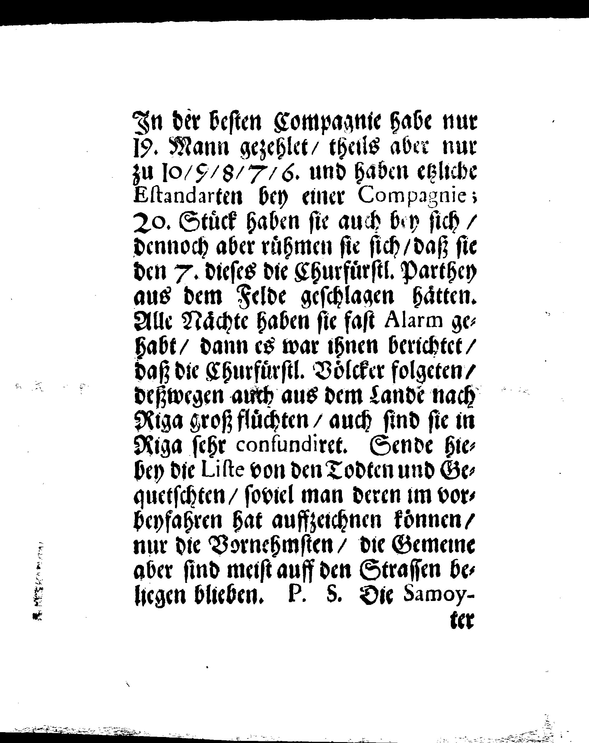 Mitau am 14. Februarii. Anno 1679.