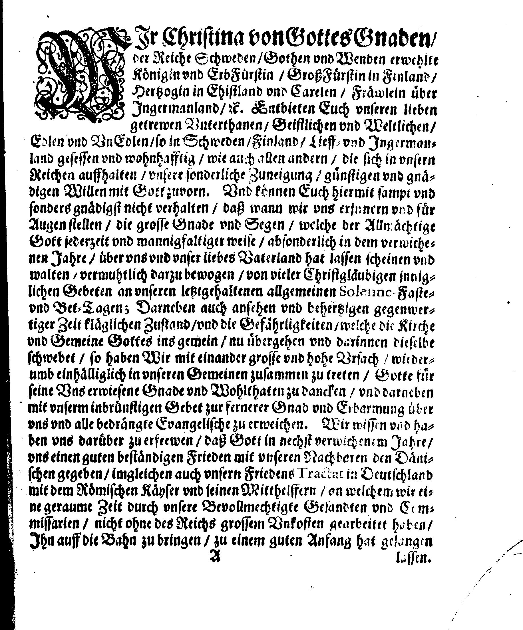 [Kuninganna Kristiina korraldus]