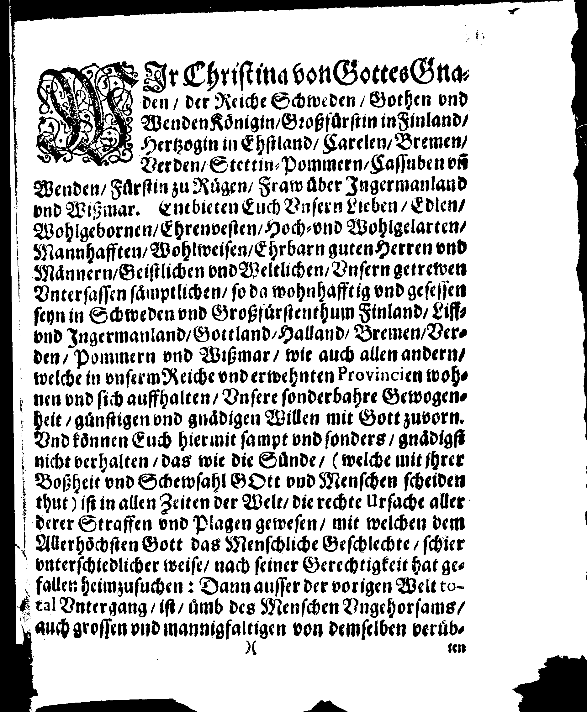 [Kuninganna Kristiina korraldus]