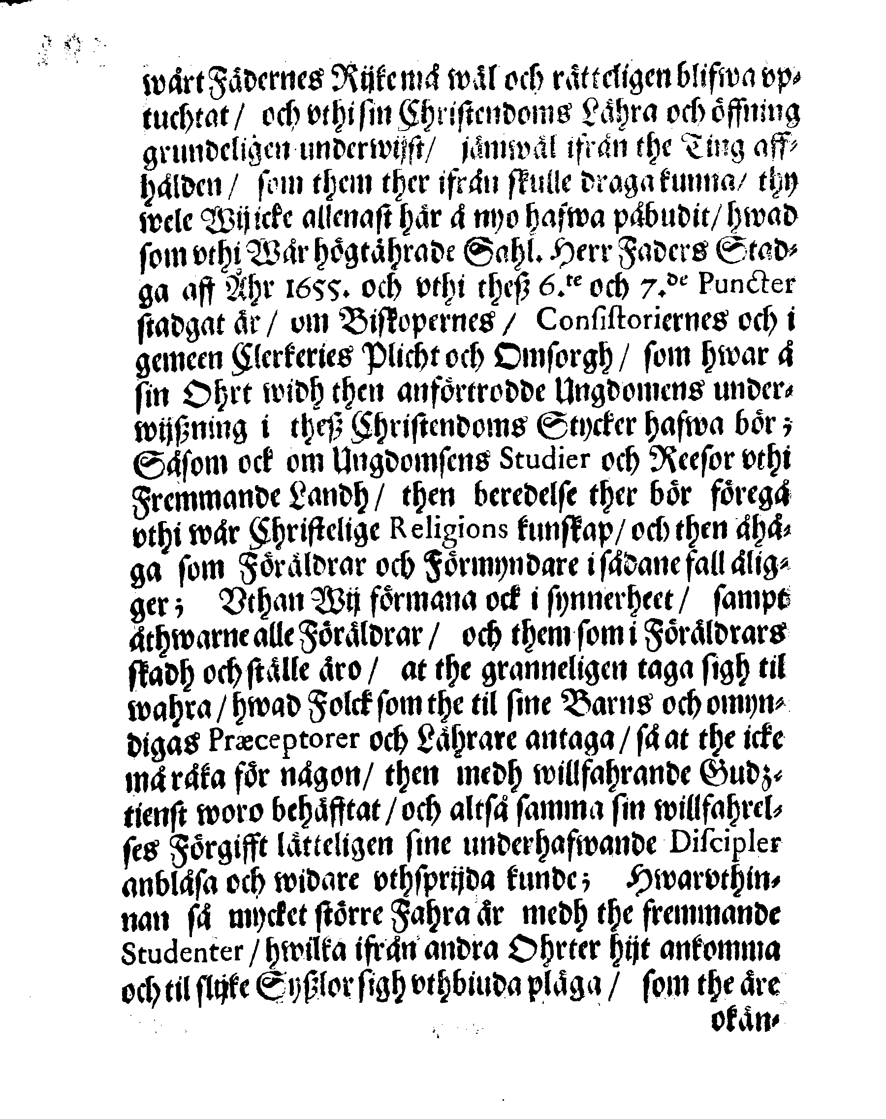 Kongl. Mayst.tz RELIGIONS PLACAT