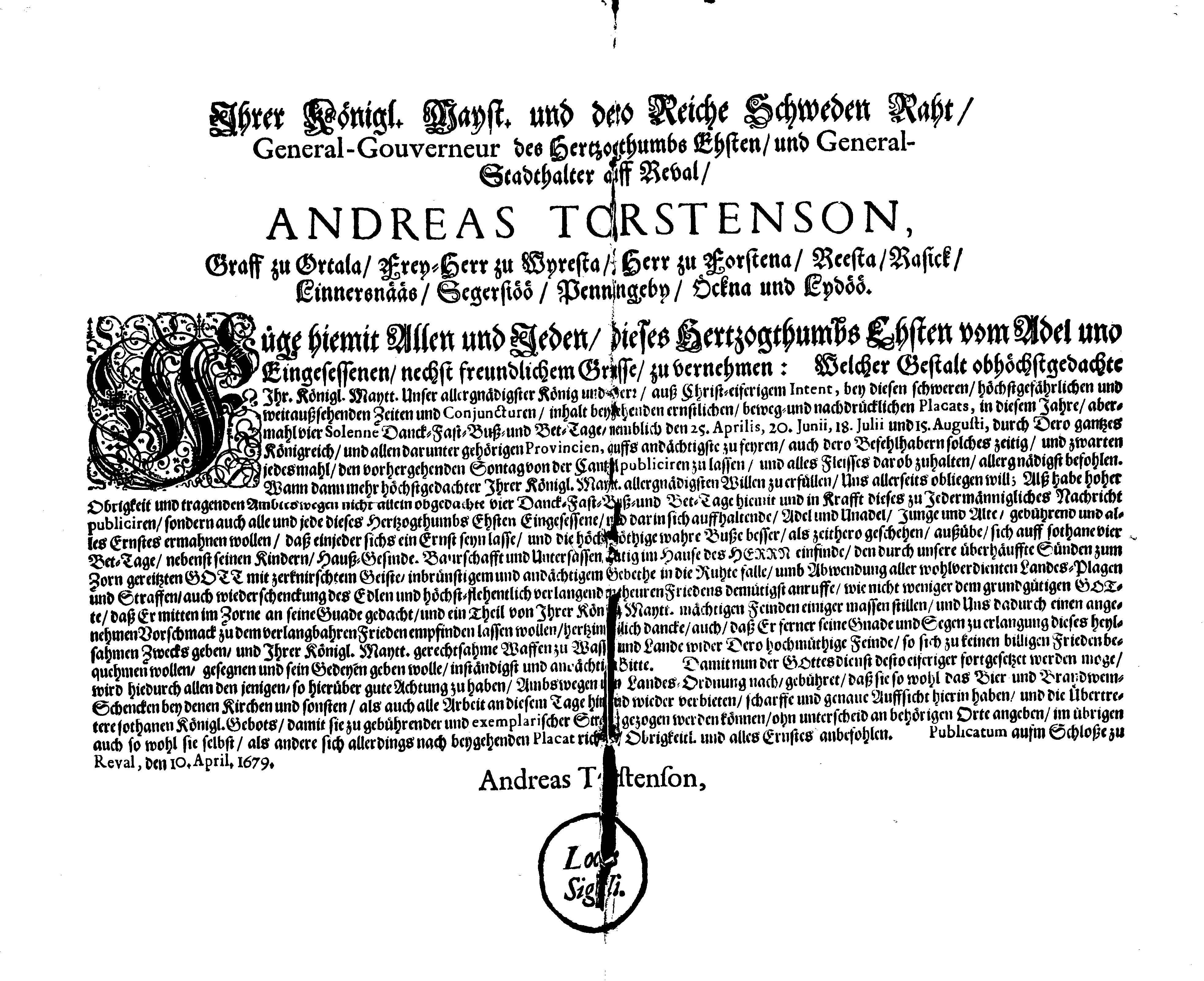 [Anders Torstenssoni korraldus]