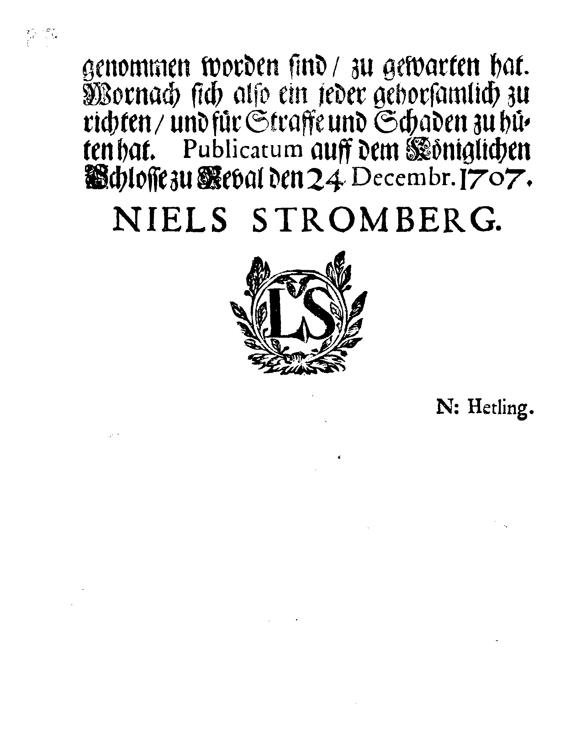 [Nils Strombergi korraldus]