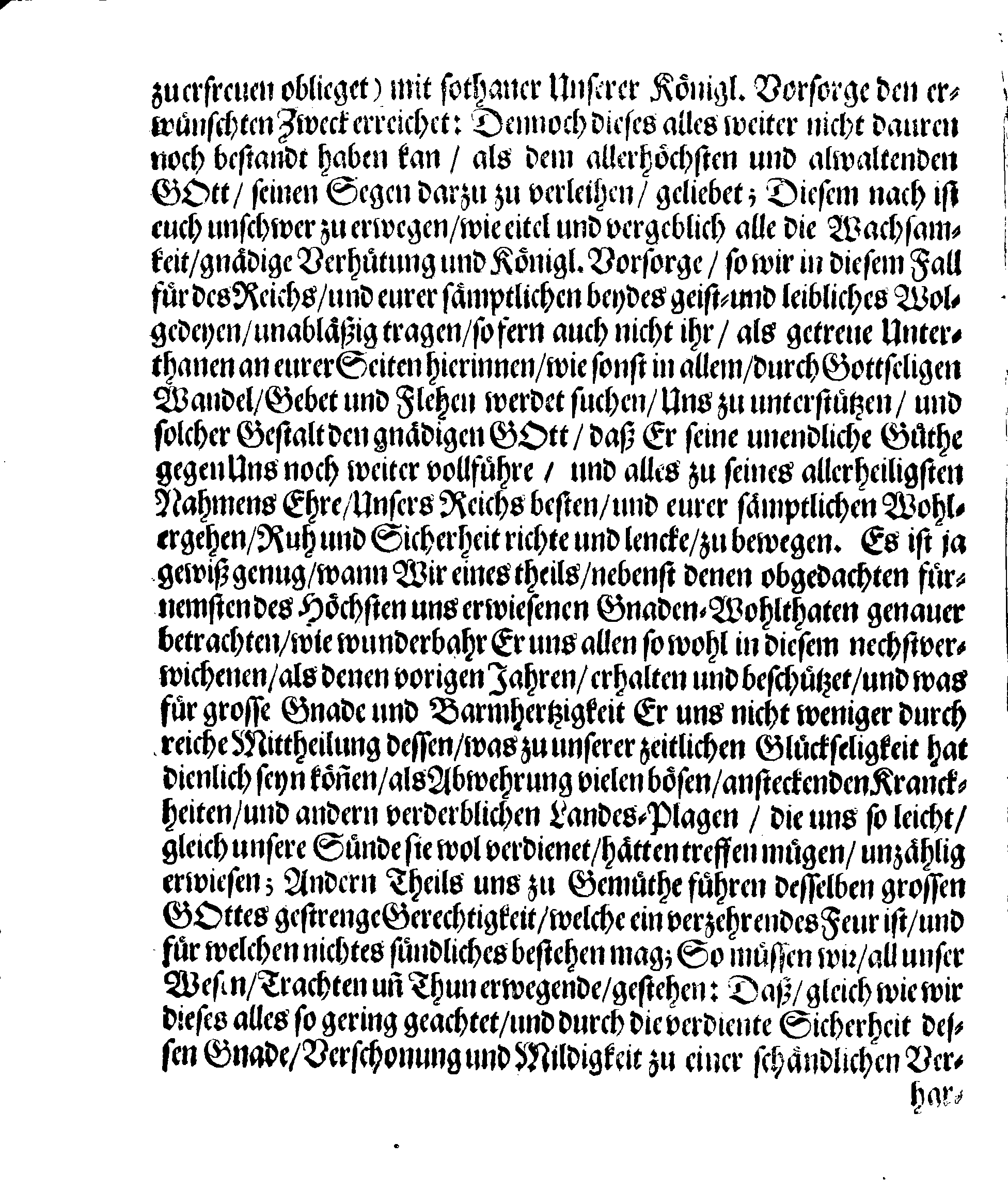 Ihrer Königl. Majest. PLACAT, Wegen Der vier allgemeinen Solennen, Danck-Fast-Buss- und Bet-Tagen, so im gegenwärtigen Jahr 1689. durch das gantze Reich Schweden, und die darunter liegende Provincien, wie auch das Gross-Fürstenthumb Finland, sampt Ehst-Lieff- und Ingermanland sollen gehalten und gefeyret werden