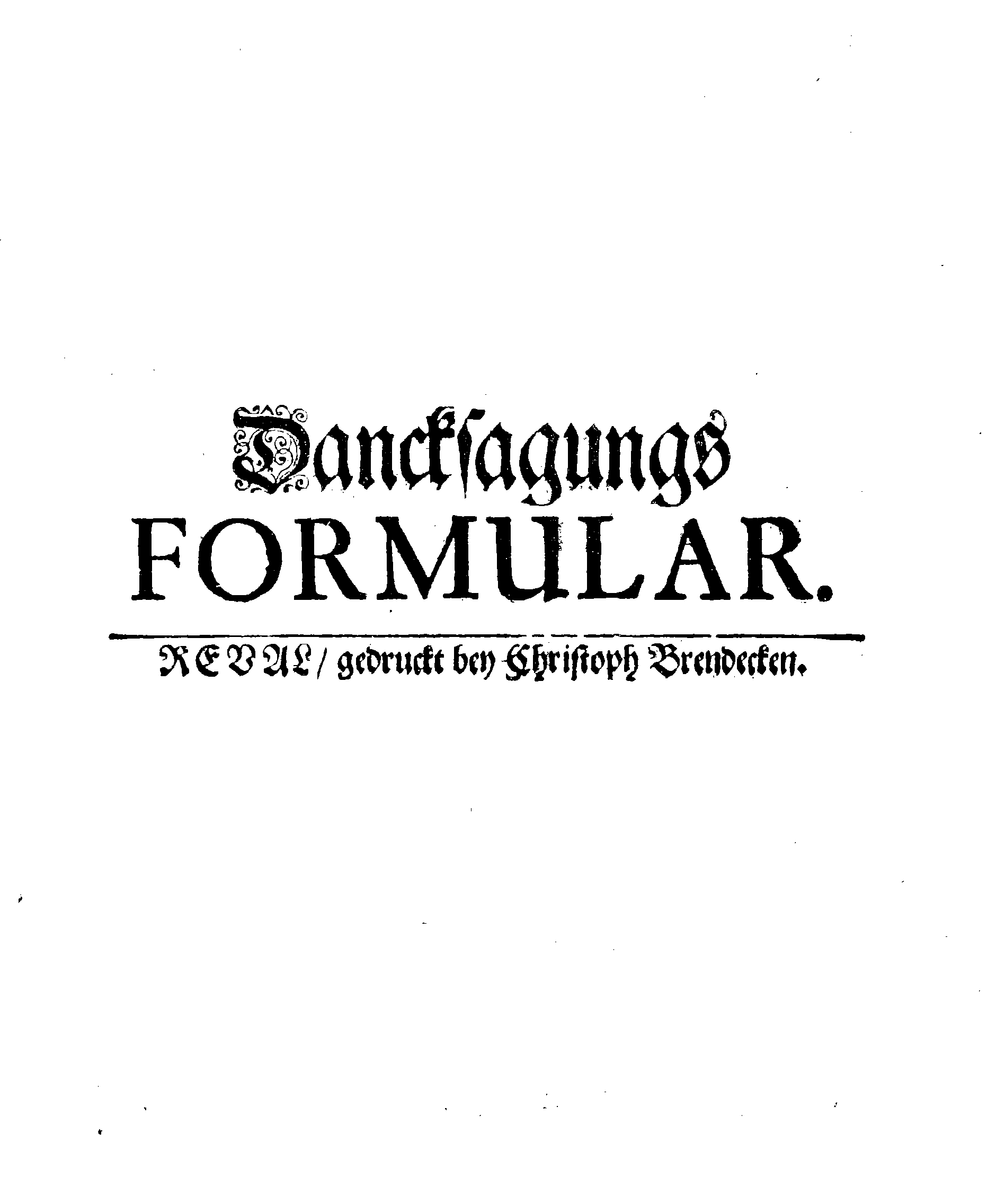 Dancksagungs FORMULAR