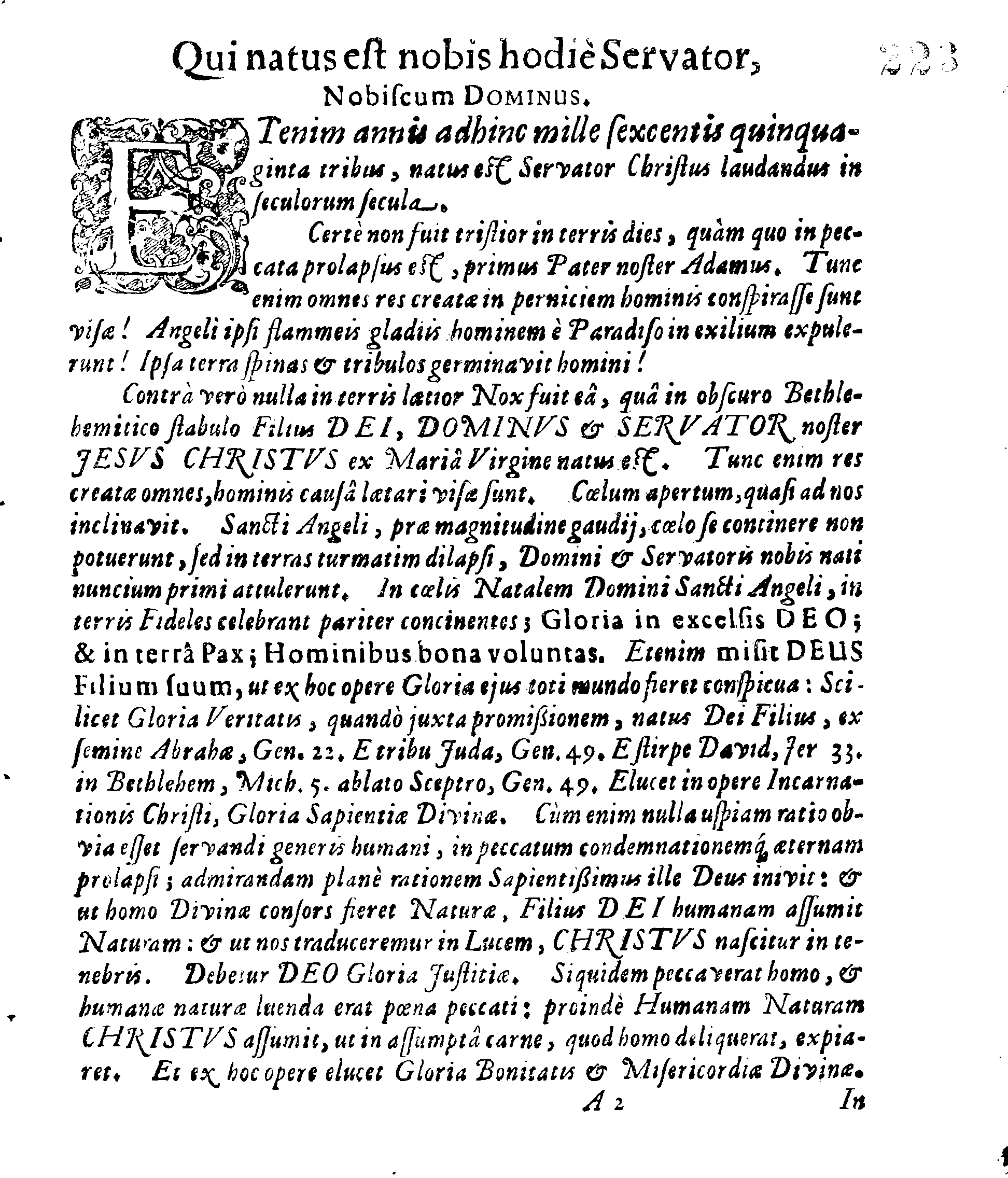 In SALUTIFERAM NATIVITATEM Domini & Salvatoris nostri JESU CHRISTI, ORATIO: Quam DEO Duce ac Auspice, In Inclyta Regia GUSTAVIana ADOLPHIna Academia, quae Dorpati Livonorum est ad Embeccam, Die 18. Decembris, Anno 1652, publice in Auditorij Magno pro concione enarrabat BRYNOLPHUS ARVIDI GOVINIUS, Wermelandia Svecus