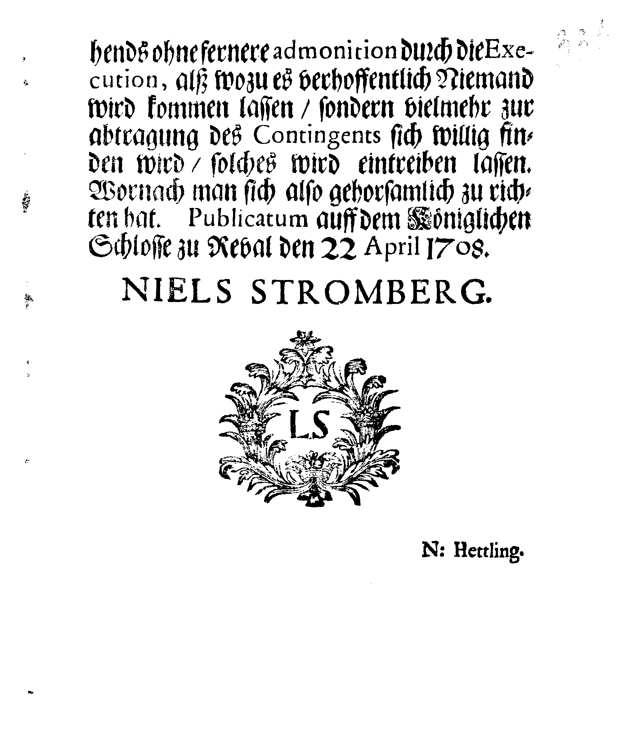 [Nils Strombergi korraldus]