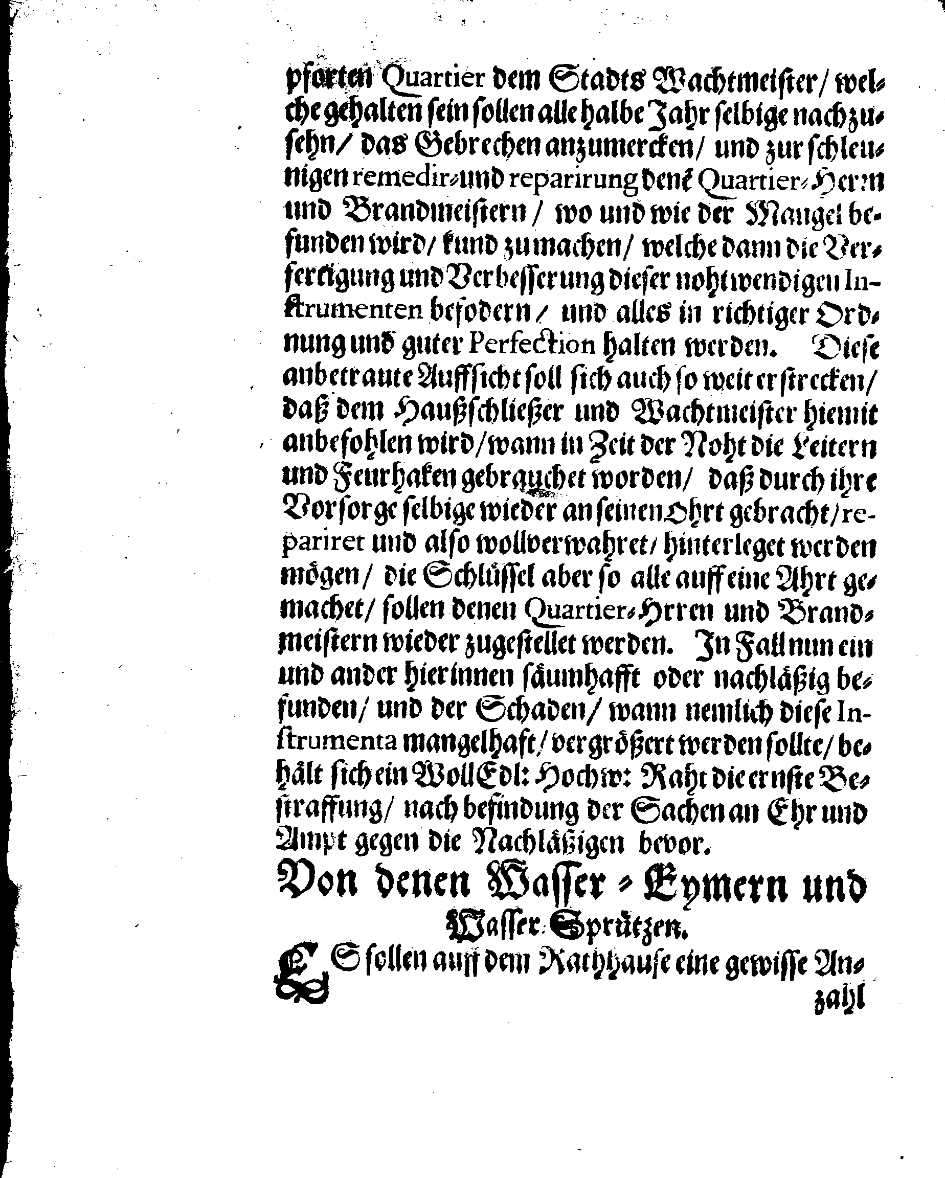 Der Königlichen Stadt REVAL Feur-Ordnung