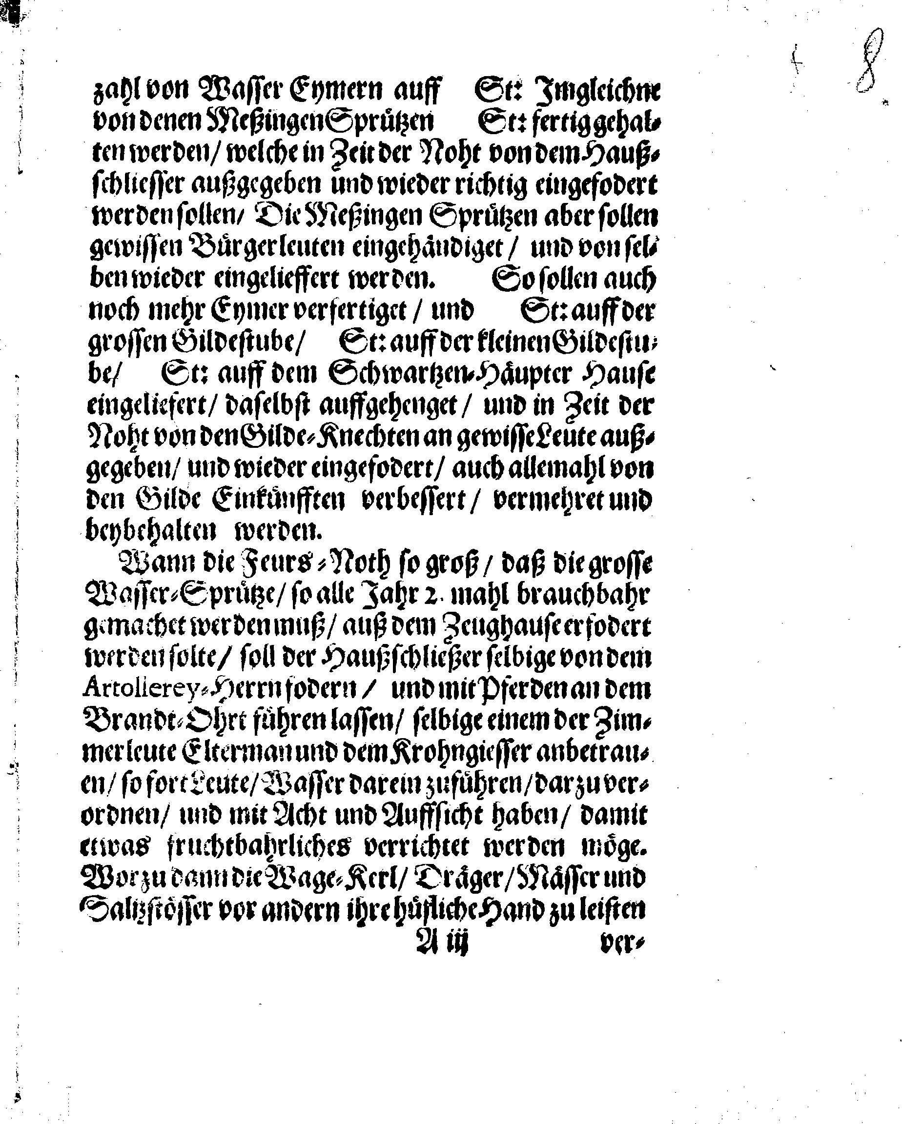 Der Königlichen Stadt REVAL Feur-Ordnung