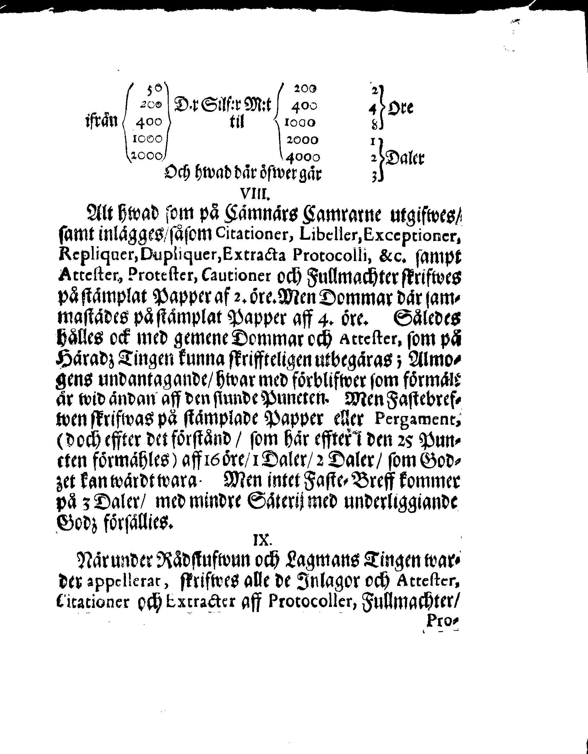 Kongl. May:tz Stadga och Förordning, Angående CHARTA SIGILLATA, Eller Stämplat Papper,