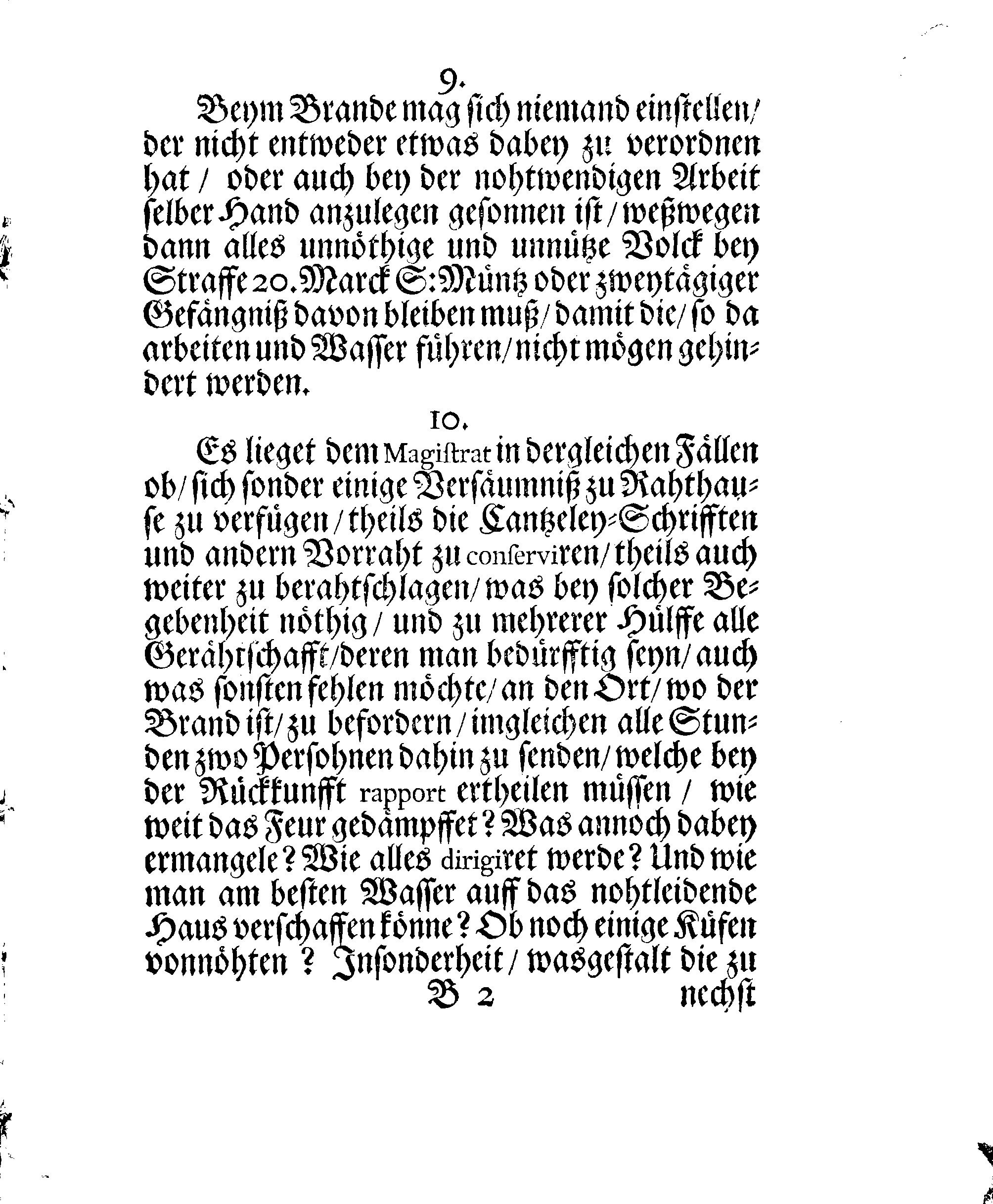 Der Königlichen Stadt NARVA Brand-Ordnung, Welche Mit Ir. HochWolgebohrnen Excell:tz des Herrn Baronen, Feld-Marschalls und Gouverneuren Hn. Otto Wilhelm von Fersens hochgeneigter Approbation erneuret
