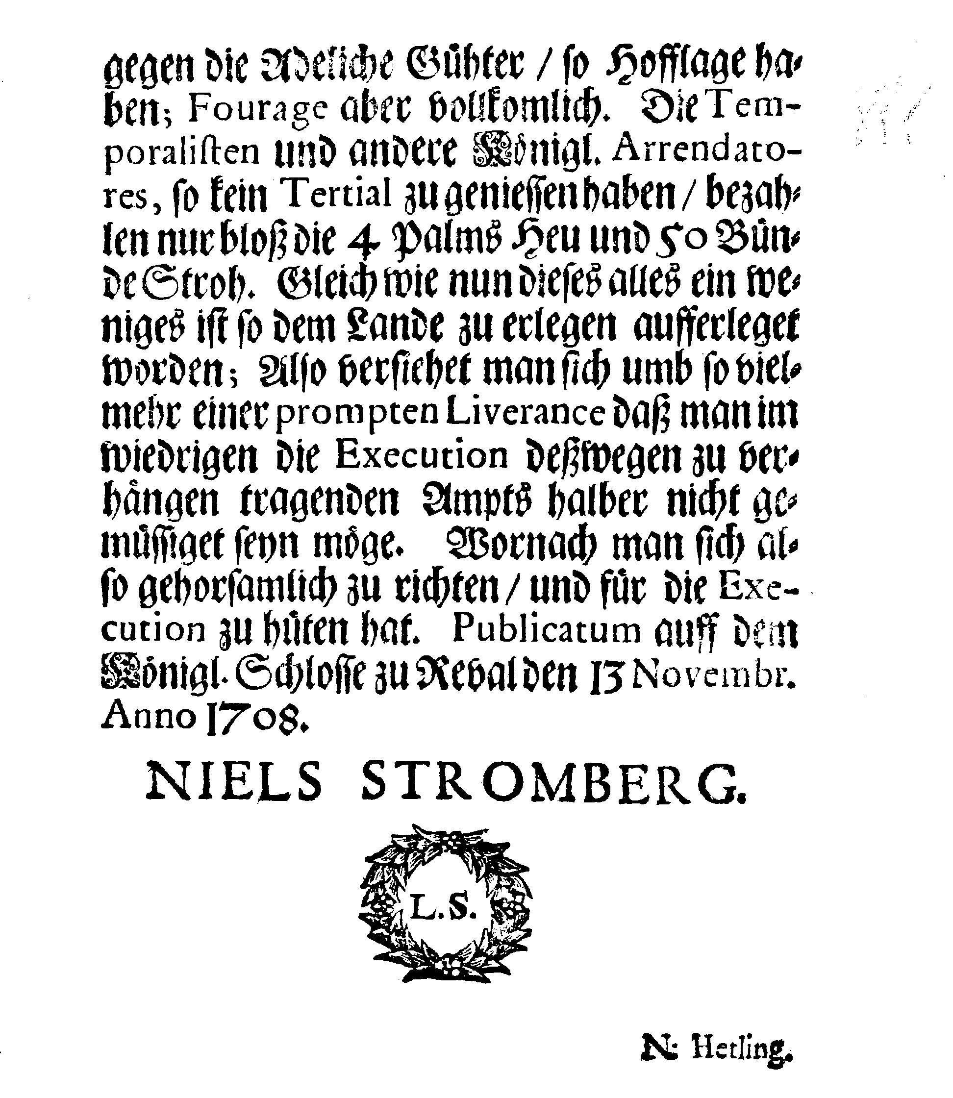 [Nils Strombergi korraldus]