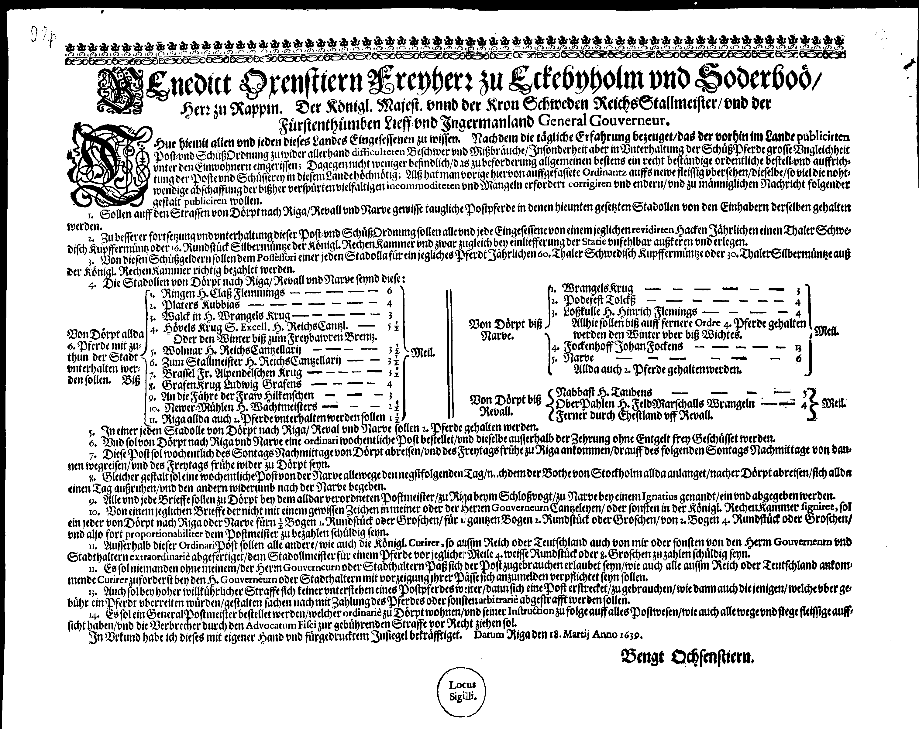 [Bengt Oxenstierna korraldus]