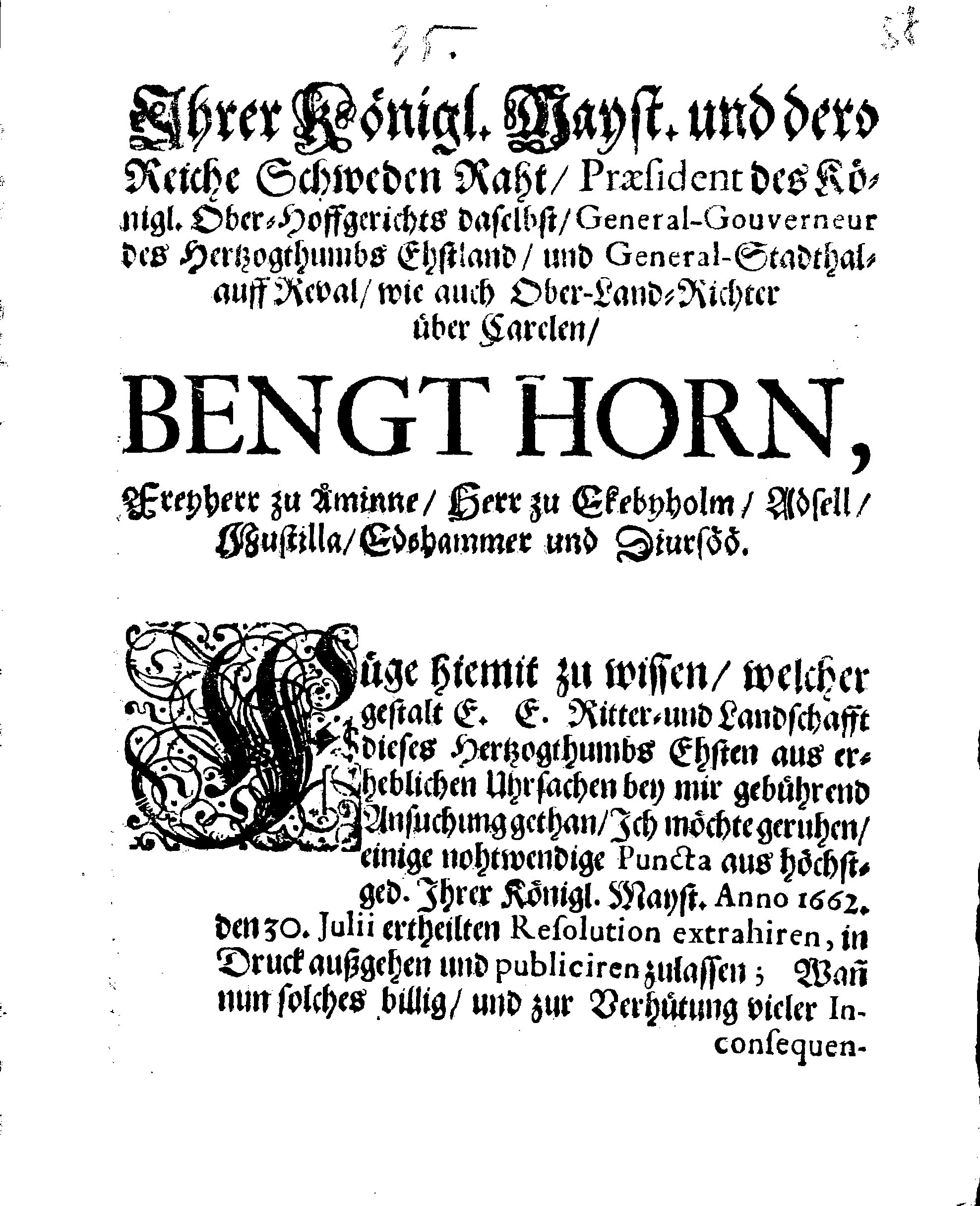 [Bengt Horni korraldus]