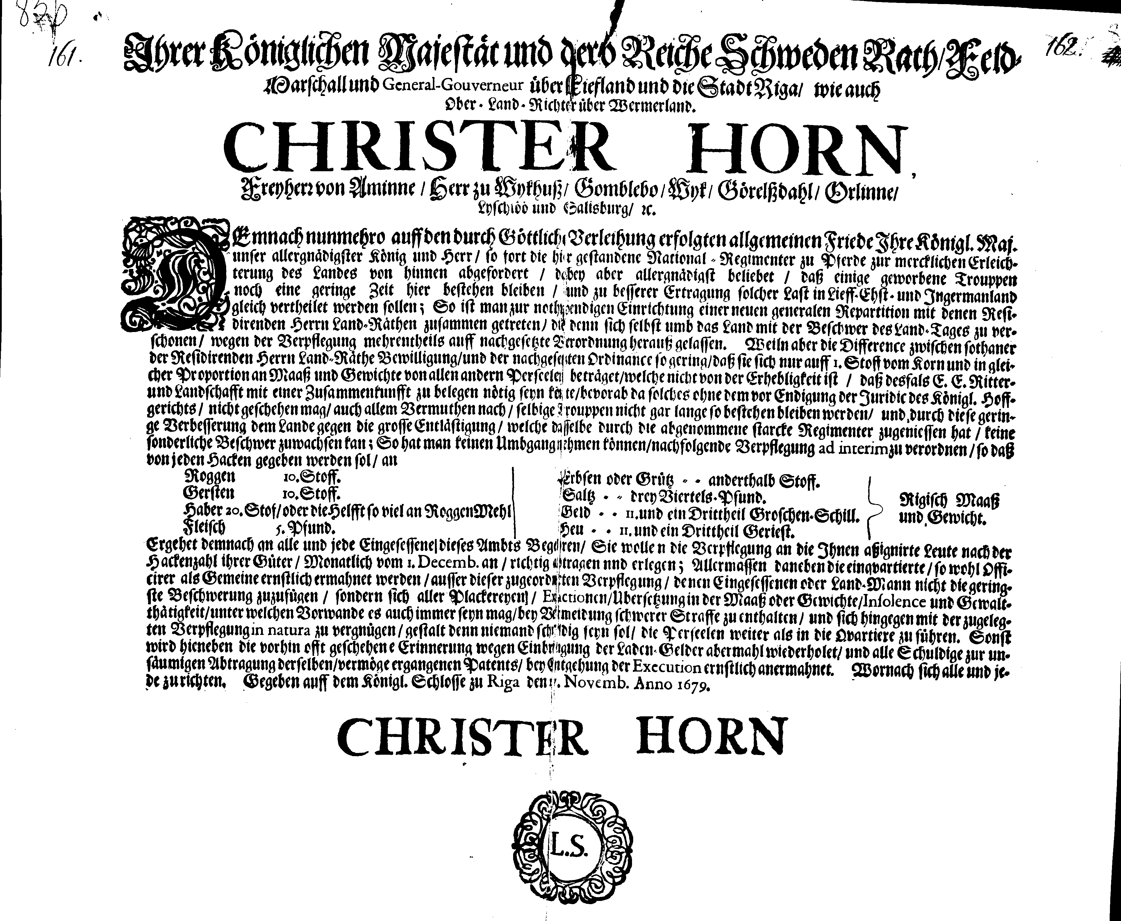[Christer Horni korraldus]