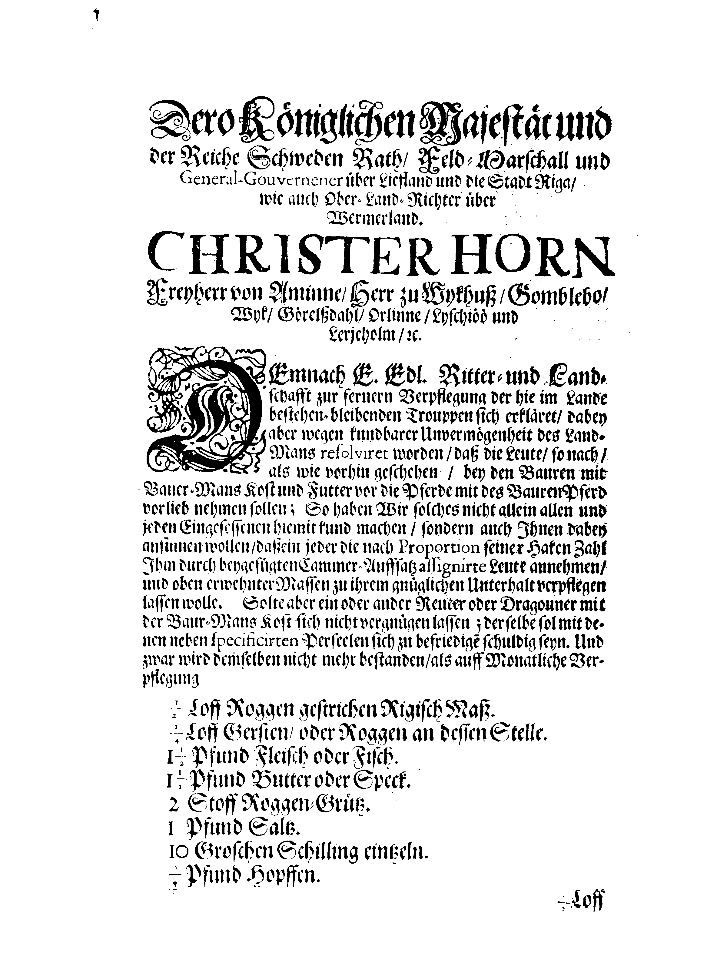 [Christer Horni korraldus]