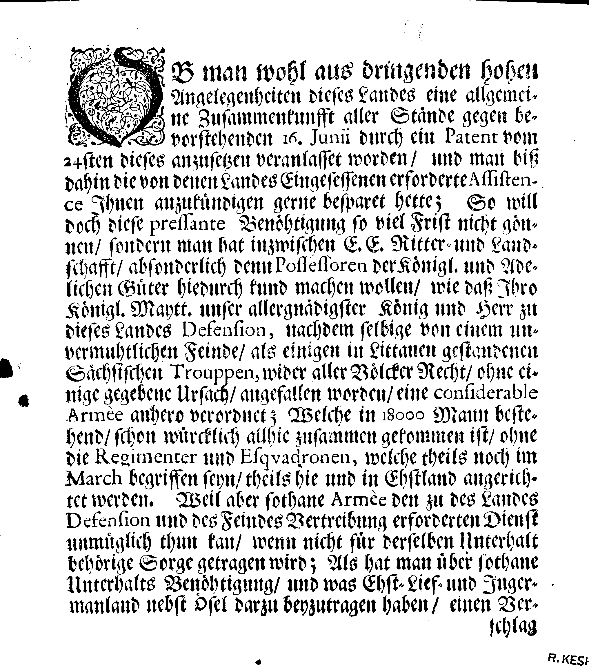 [Erik Dahlberghi korraldus]