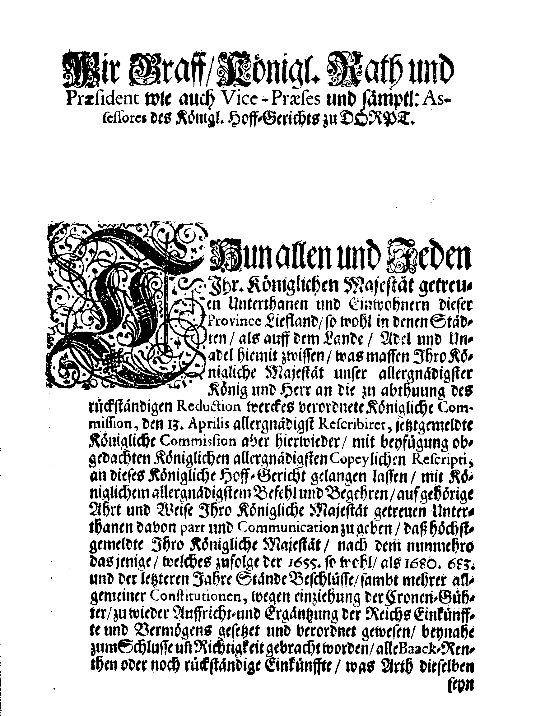 [Liivimaa õuekohtu korraldus]