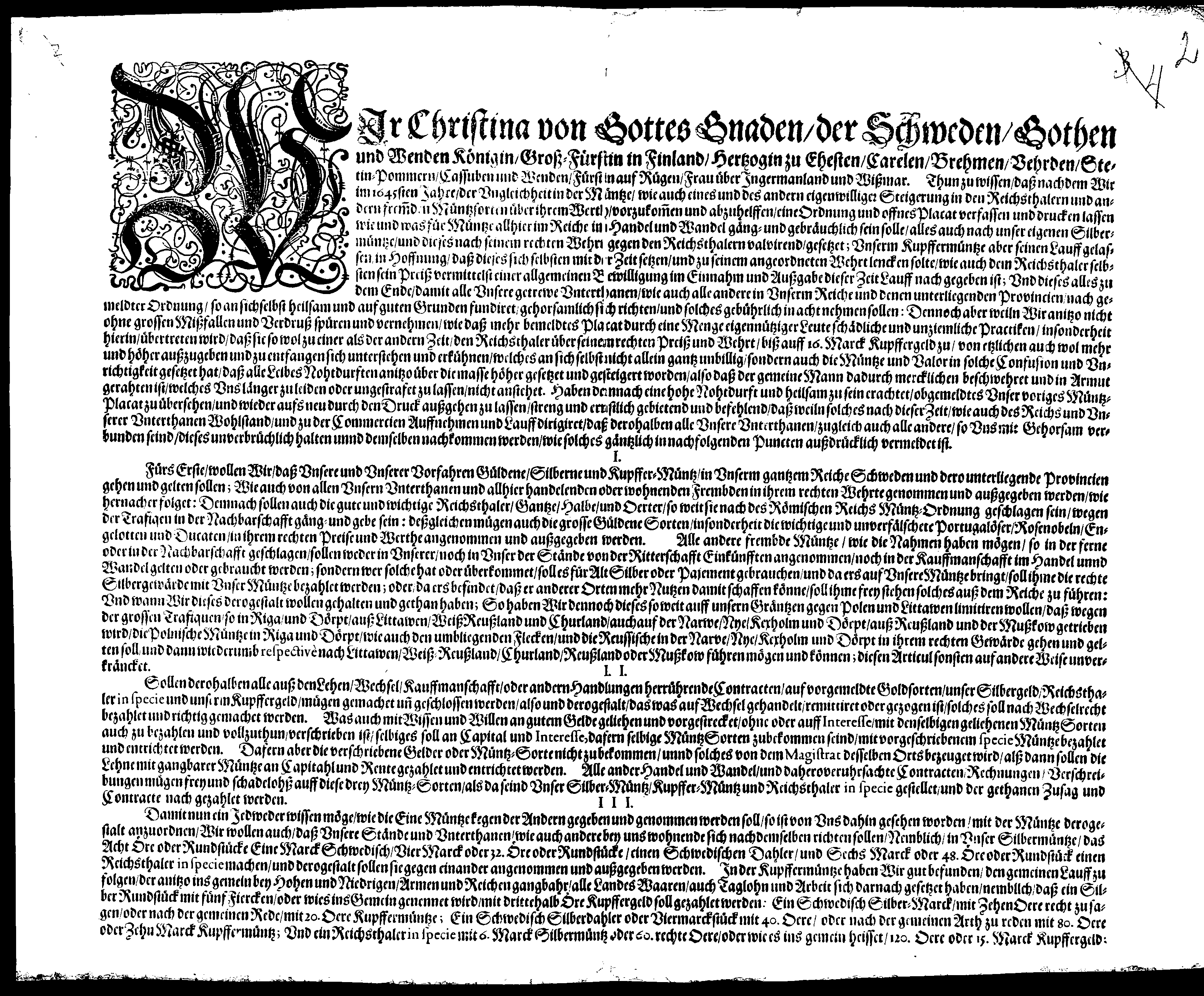 [Kuninganna Kristiina korraldus]