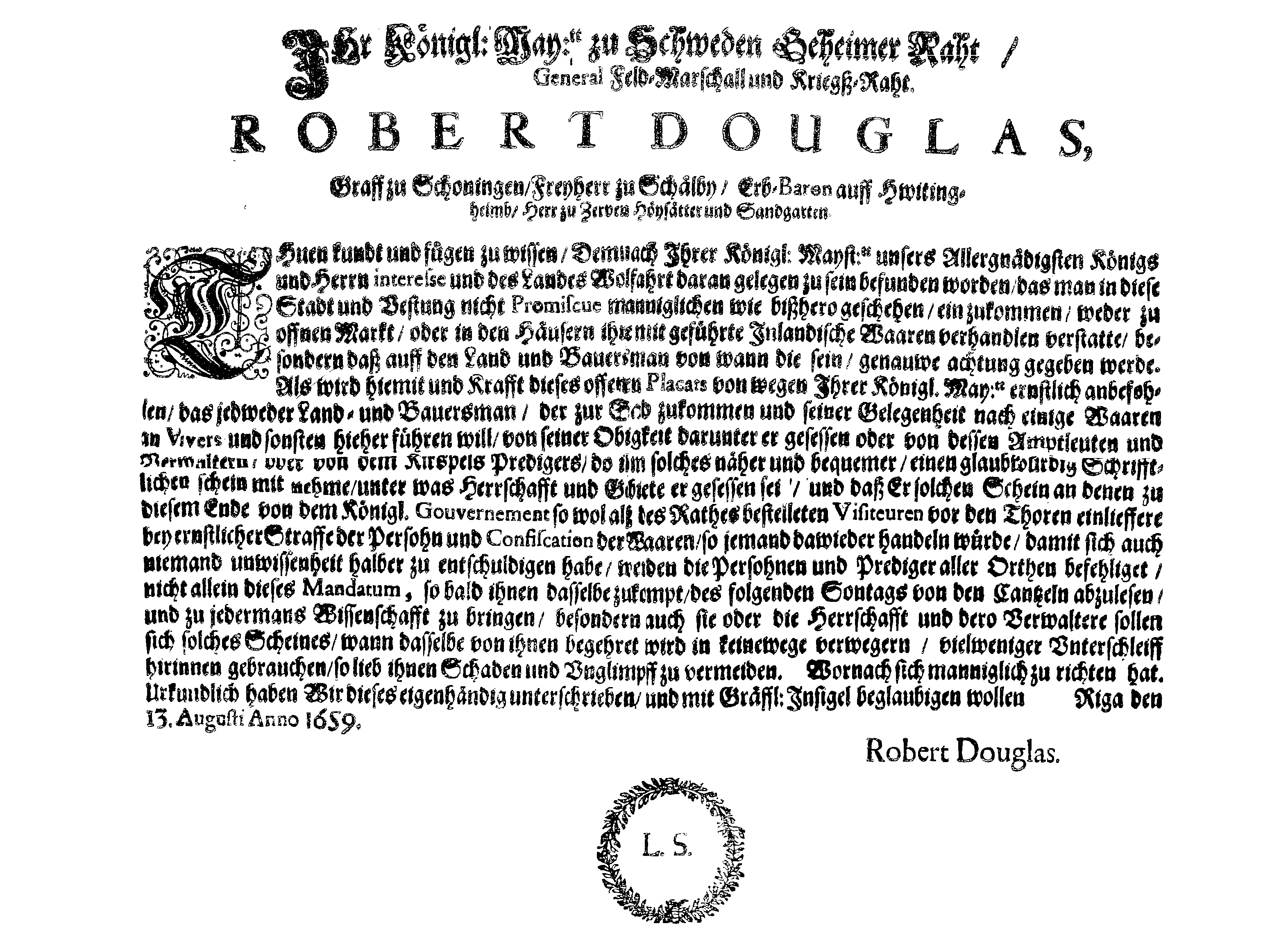 [Robert Douglase korraldus]