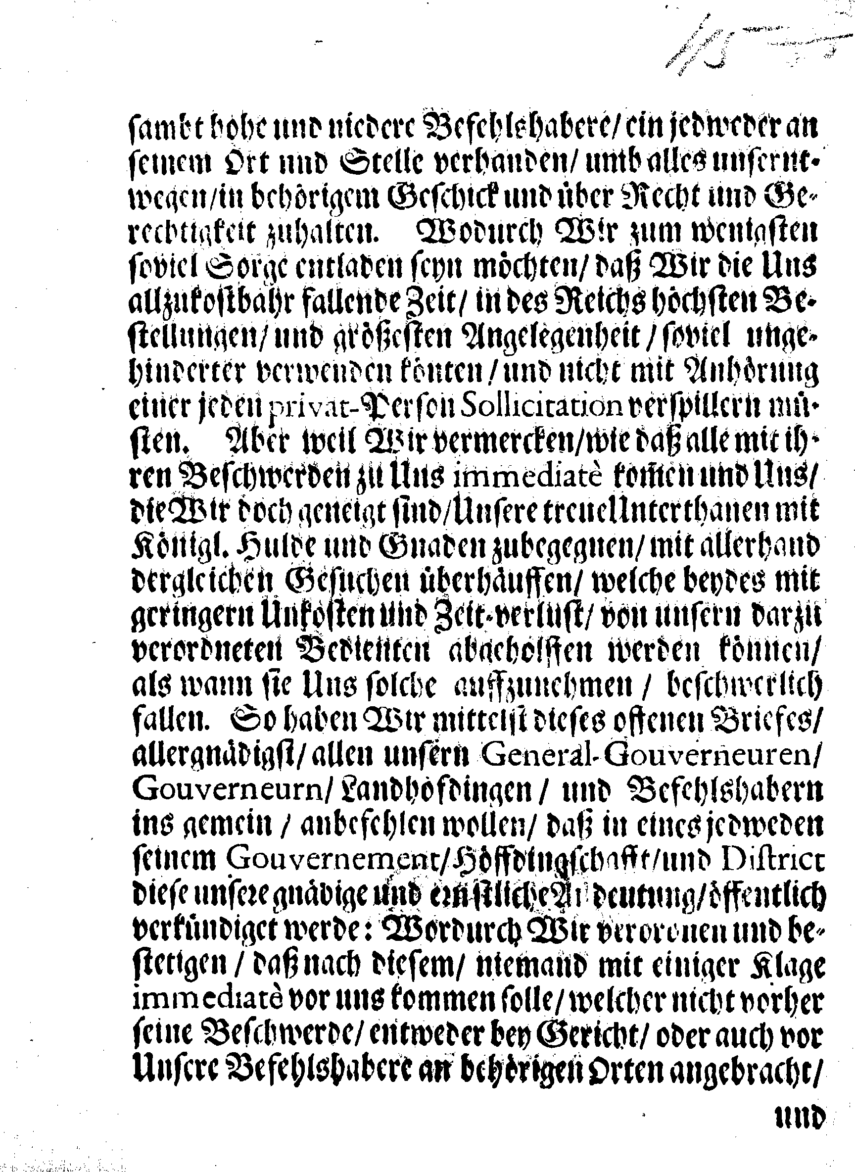 Ihrer Königlichen Majestät gnädigste Verordnung, Wornach sich alle Sollicitanten zurichten haben, bevor Sie bey Ihro Königl. Majest. einige Ansuchung thun