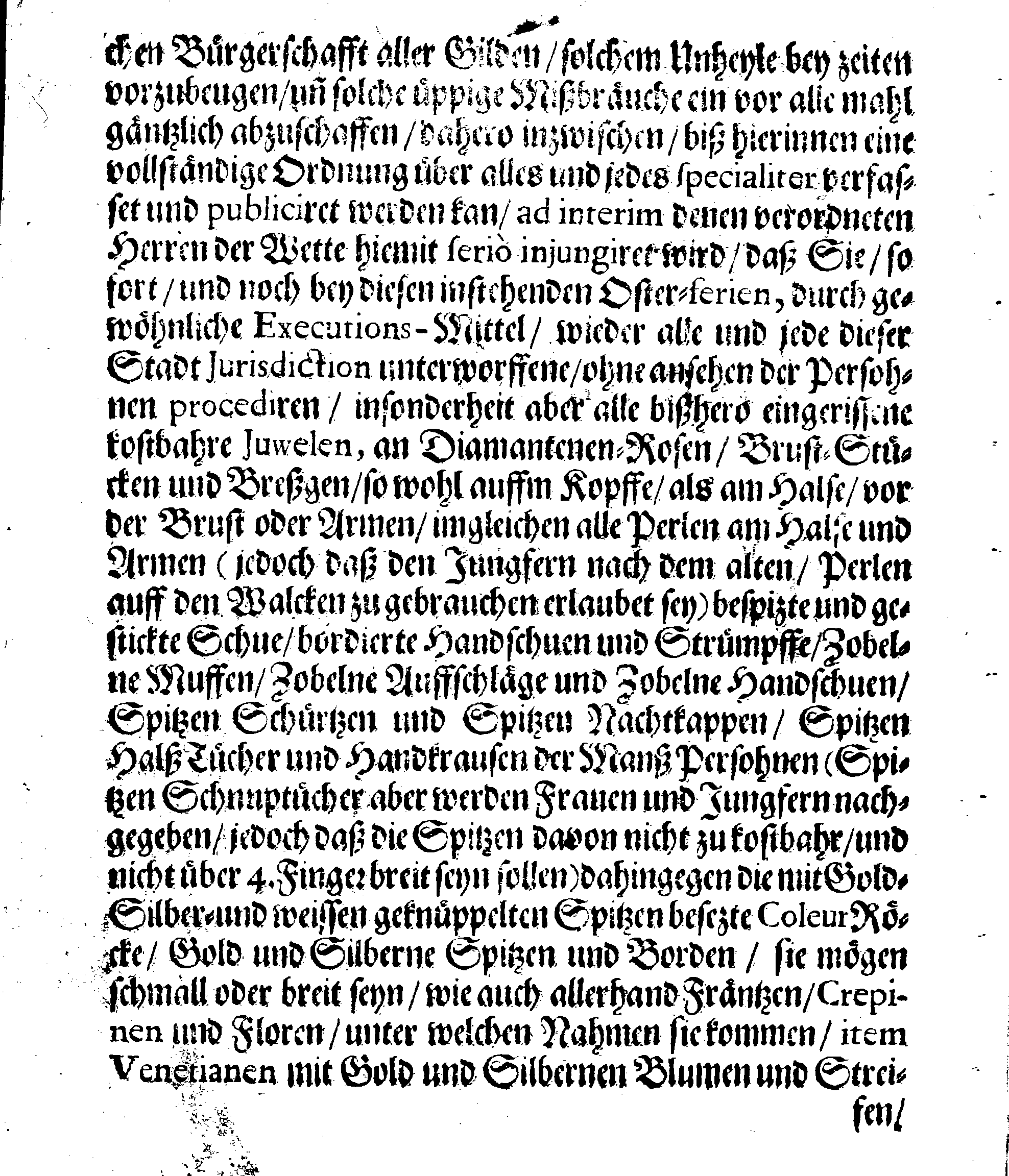Eines WohlEdlen und Hochweisen Rahts der Königl. Stadt REVAL, Generale Kleider-Ordnung, Wie Dieselbe Anno 1691, mit allgemeiner Bürgerschafft Beliebung abgefasset und publiciret worden