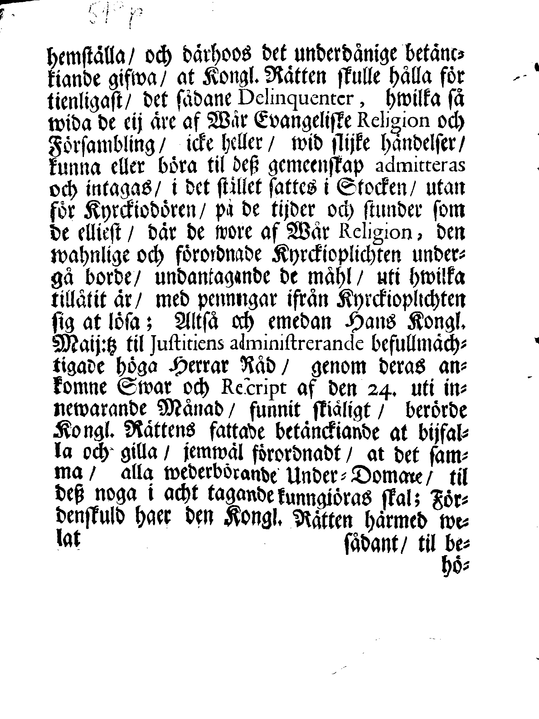 [Svea õuekohtu korraldus]