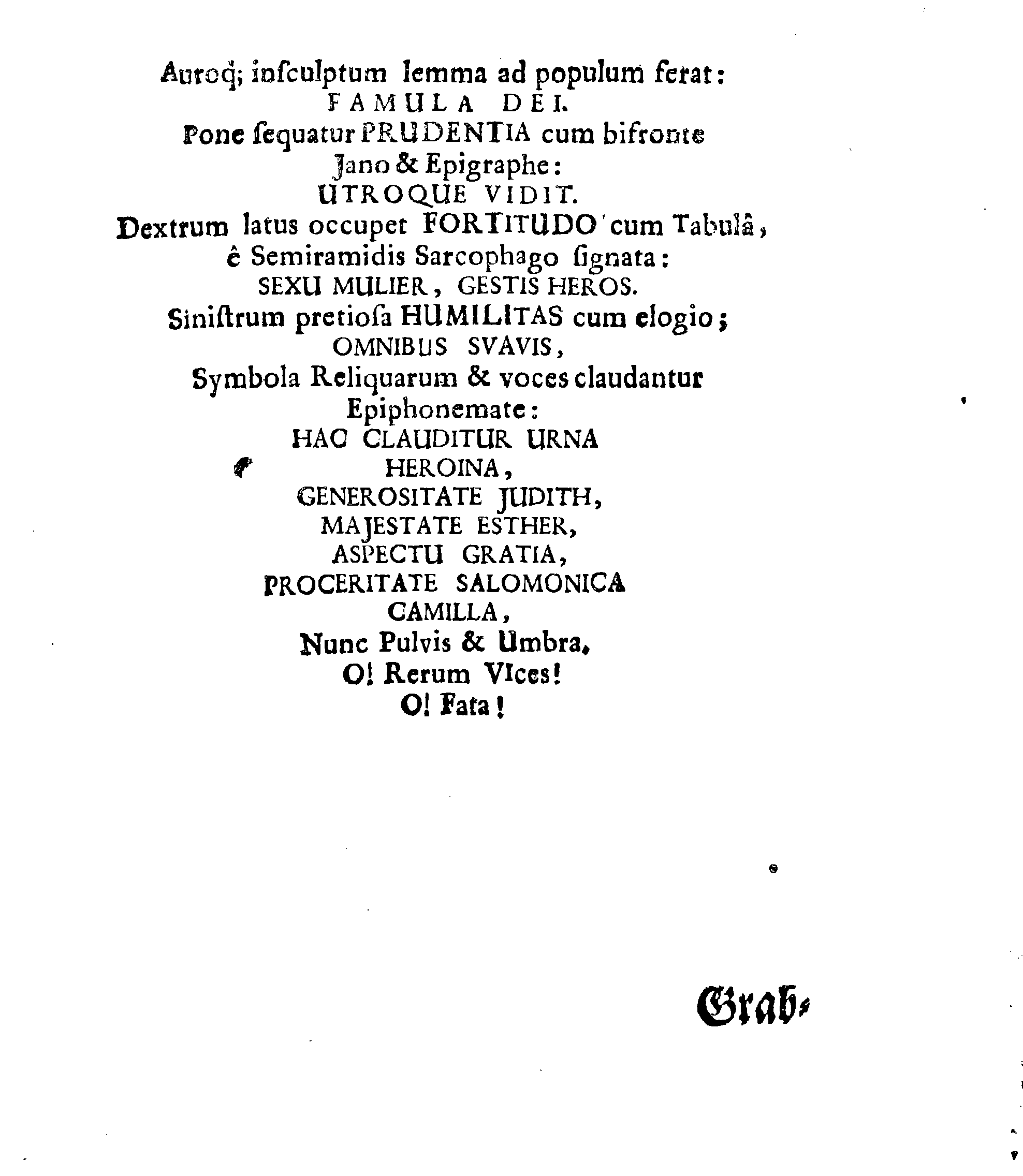 Christ-Gebürliche Klag-Trost- und Ehren-Gedächtniß Der Weyland Hochgebohrnen Gräffin und Frauen, Frauen ANNAE MARGARETHAE WRANGELIN, Gebohren von Haugwitz, Des Höchstgebohren Graffen und Herrn, Herrn CARL-GUSTAV-WRANGELS, … Frau Gemahlin.