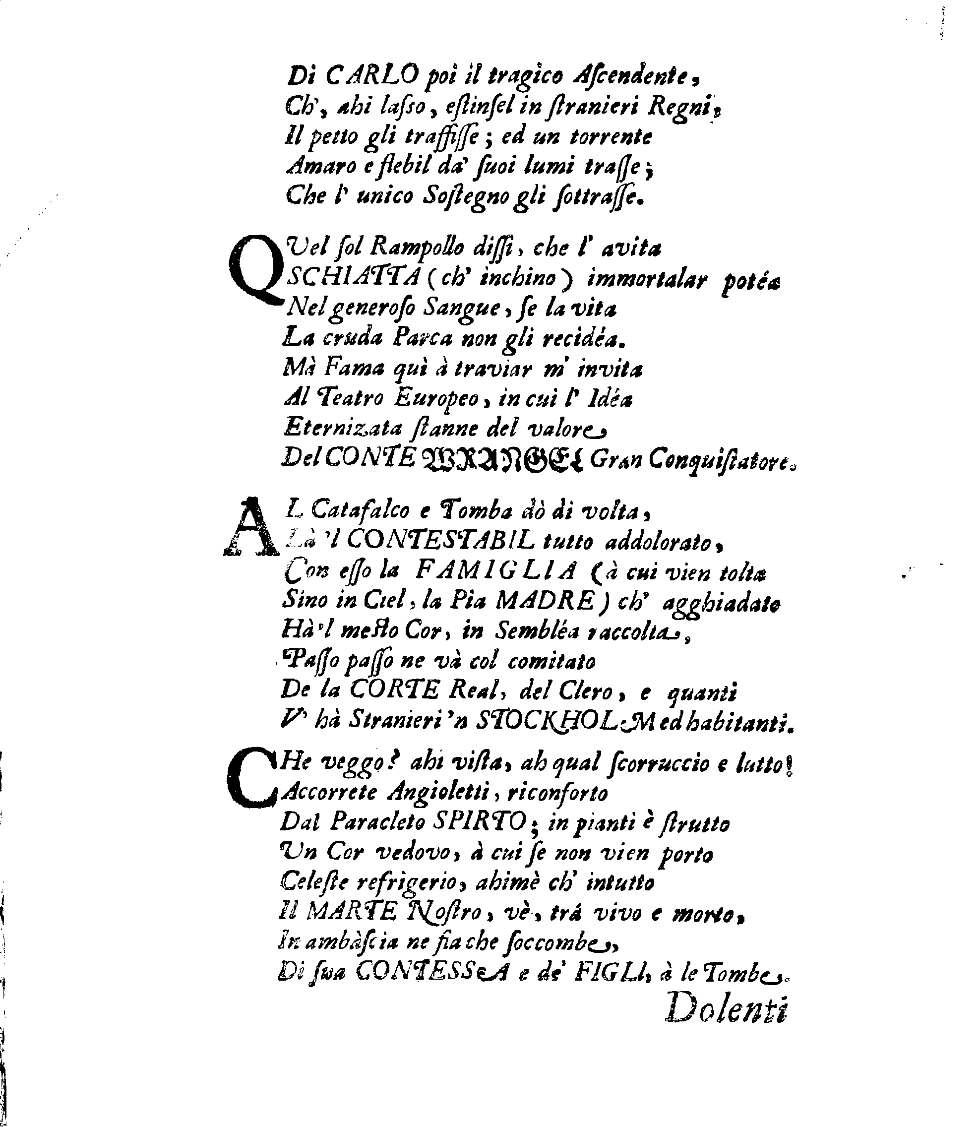 Christ-Gebürliche Klag-Trost- und Ehren-Gedächtniß Der Weyland Hochgebohrnen Gräffin und Frauen, Frauen ANNAE MARGARETHAE WRANGELIN, Gebohren von Haugwitz, Des Höchstgebohren Graffen und Herrn, Herrn CARL-GUSTAV-WRANGELS, … Frau Gemahlin.
