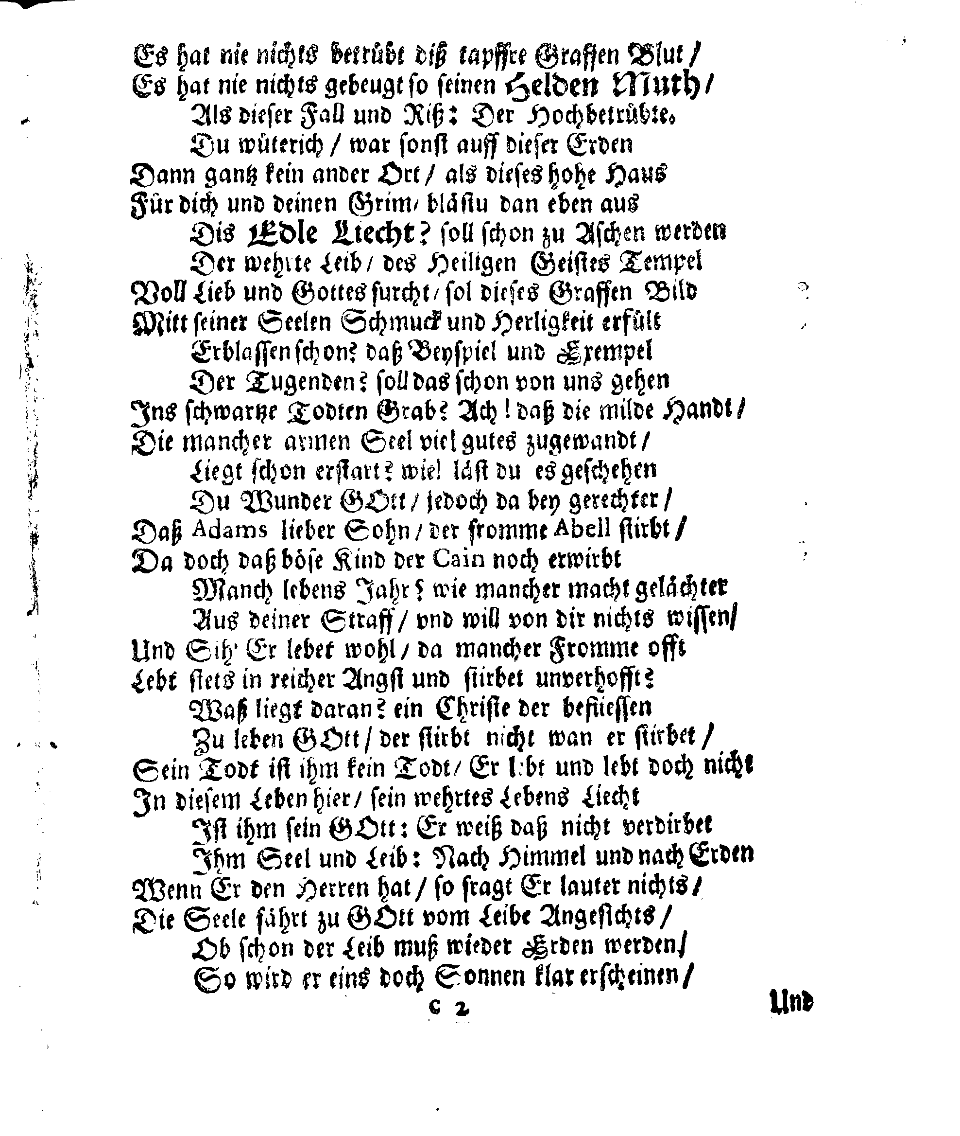 Christ-Gebürliche Klag-Trost- und Ehren-Gedächtniß Der Weyland Hochgebohrnen Gräffin und Frauen, Frauen ANNAE MARGARETHAE WRANGELIN, Gebohren von Haugwitz, Des Höchstgebohren Graffen und Herrn, Herrn CARL-GUSTAV-WRANGELS, … Frau Gemahlin.