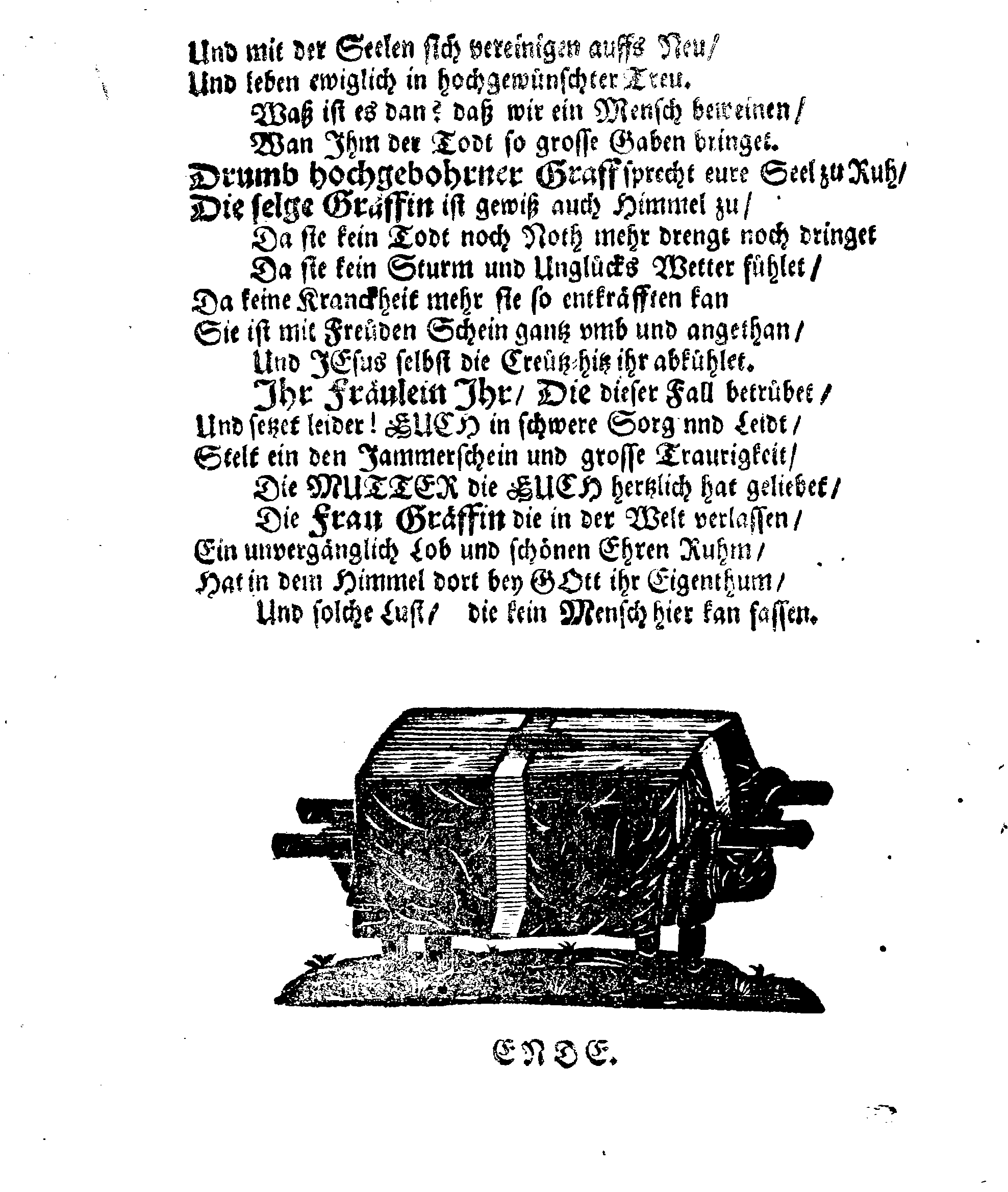 Christ-Gebürliche Klag-Trost- und Ehren-Gedächtniß Der Weyland Hochgebohrnen Gräffin und Frauen, Frauen ANNAE MARGARETHAE WRANGELIN, Gebohren von Haugwitz, Des Höchstgebohren Graffen und Herrn, Herrn CARL-GUSTAV-WRANGELS, … Frau Gemahlin.