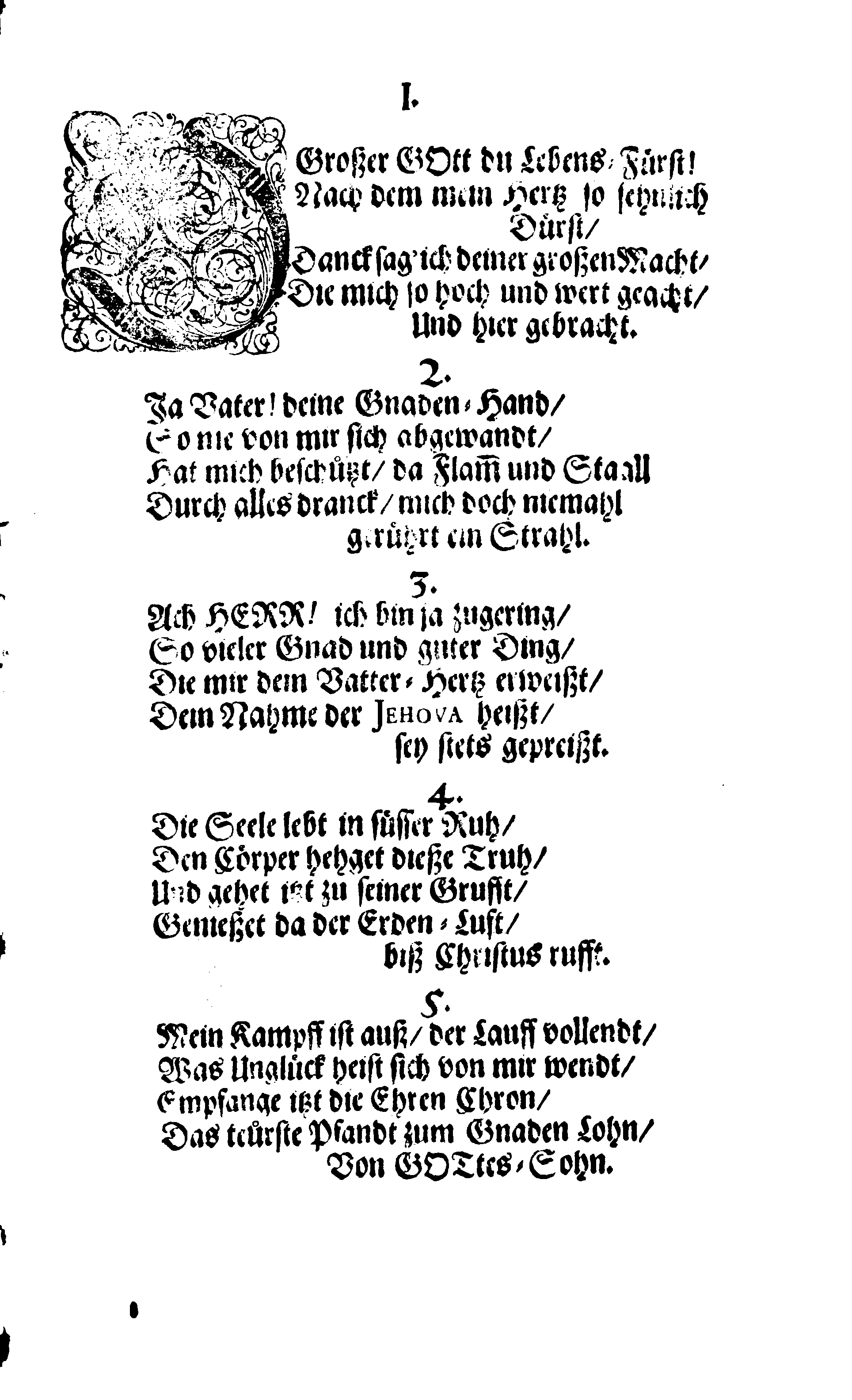 Der Sehl. Seelen hertzliche Dancksagung; das GOtt in so vielen Gefährlichkeitten selbe so gnädig bewahret und den entseelten Cörper auß abgelegenen Orten zu seiner Ruhekammer hat kommen lassen wollen. Welche auß Des Weilandt Erleuchteten und Hochgebohrnen Graffen und Herren, H. Carol Gustaff Wrangels, … Hochansehnliche LeichBegänckniß, den 1. Decembr. Anno 1680. gehalten, in einer Traur-Music, auss unterthäniger Schuldigkeit, gesungen und abgefaßet von einen alten Domestiquen Diener