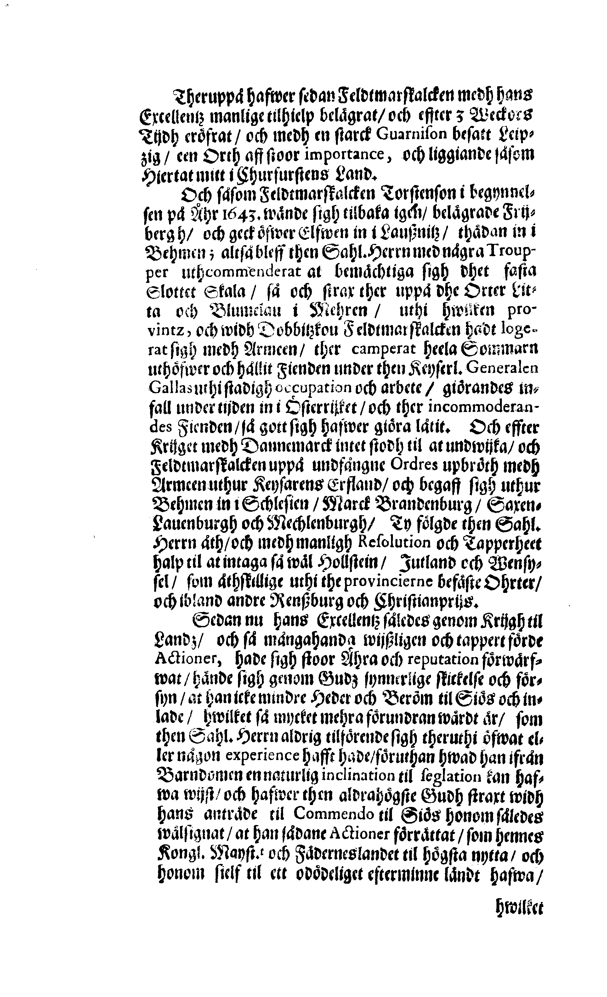 Der Sehl. Seelen hertzliche Dancksagung; das GOtt in so vielen Gefährlichkeitten selbe so gnädig bewahret und den entseelten Cörper auß abgelegenen Orten zu seiner Ruhekammer hat kommen lassen wollen. Welche auß Des Weilandt Erleuchteten und Hochgebohrnen Graffen und Herren, H. Carol Gustaff Wrangels, … Hochansehnliche LeichBegänckniß, den 1. Decembr. Anno 1680. gehalten, in einer Traur-Music, auss unterthäniger Schuldigkeit, gesungen und abgefaßet von einen alten Domestiquen Diener