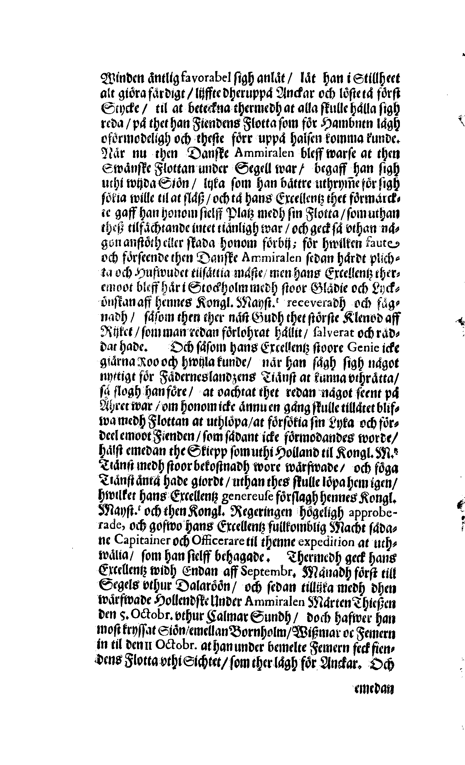 Der Sehl. Seelen hertzliche Dancksagung; das GOtt in so vielen Gefährlichkeitten selbe so gnädig bewahret und den entseelten Cörper auß abgelegenen Orten zu seiner Ruhekammer hat kommen lassen wollen. Welche auß Des Weilandt Erleuchteten und Hochgebohrnen Graffen und Herren, H. Carol Gustaff Wrangels, … Hochansehnliche LeichBegänckniß, den 1. Decembr. Anno 1680. gehalten, in einer Traur-Music, auss unterthäniger Schuldigkeit, gesungen und abgefaßet von einen alten Domestiquen Diener