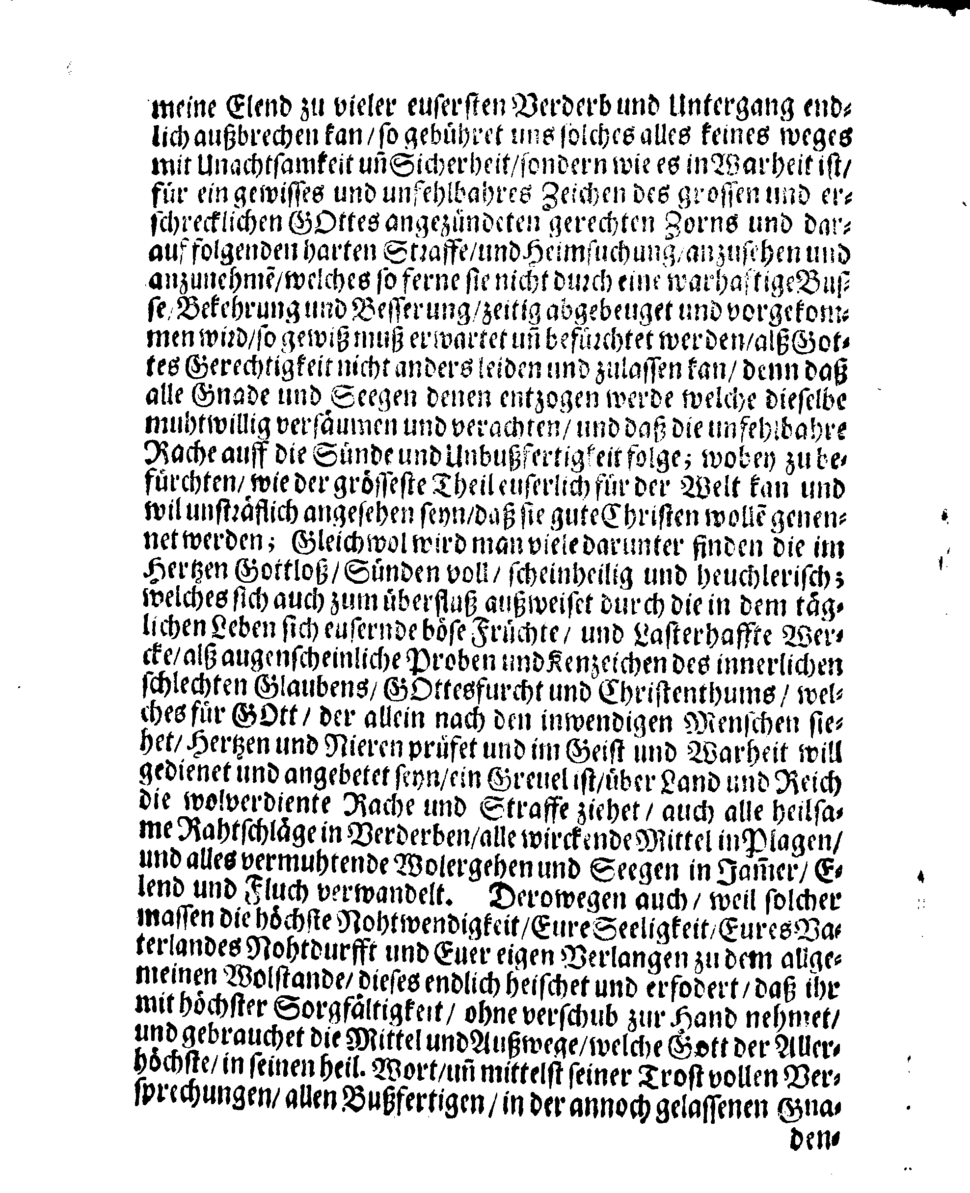 Ir. Königl. Majest. PLACAT, Wegen Vier allgemeine Solenne, Danck-Fast-Buß- und Bet-Tage, welche über das gantze Schwedische Reich, Groß-Fürstenthum Finnland, und in allen der Cron-Schweden zugehörigen und darunter liegenden Fürstenthümern, Ländern und Herrschafften, feyerlich sollen begangen und gehalten werden im Jahr 1699