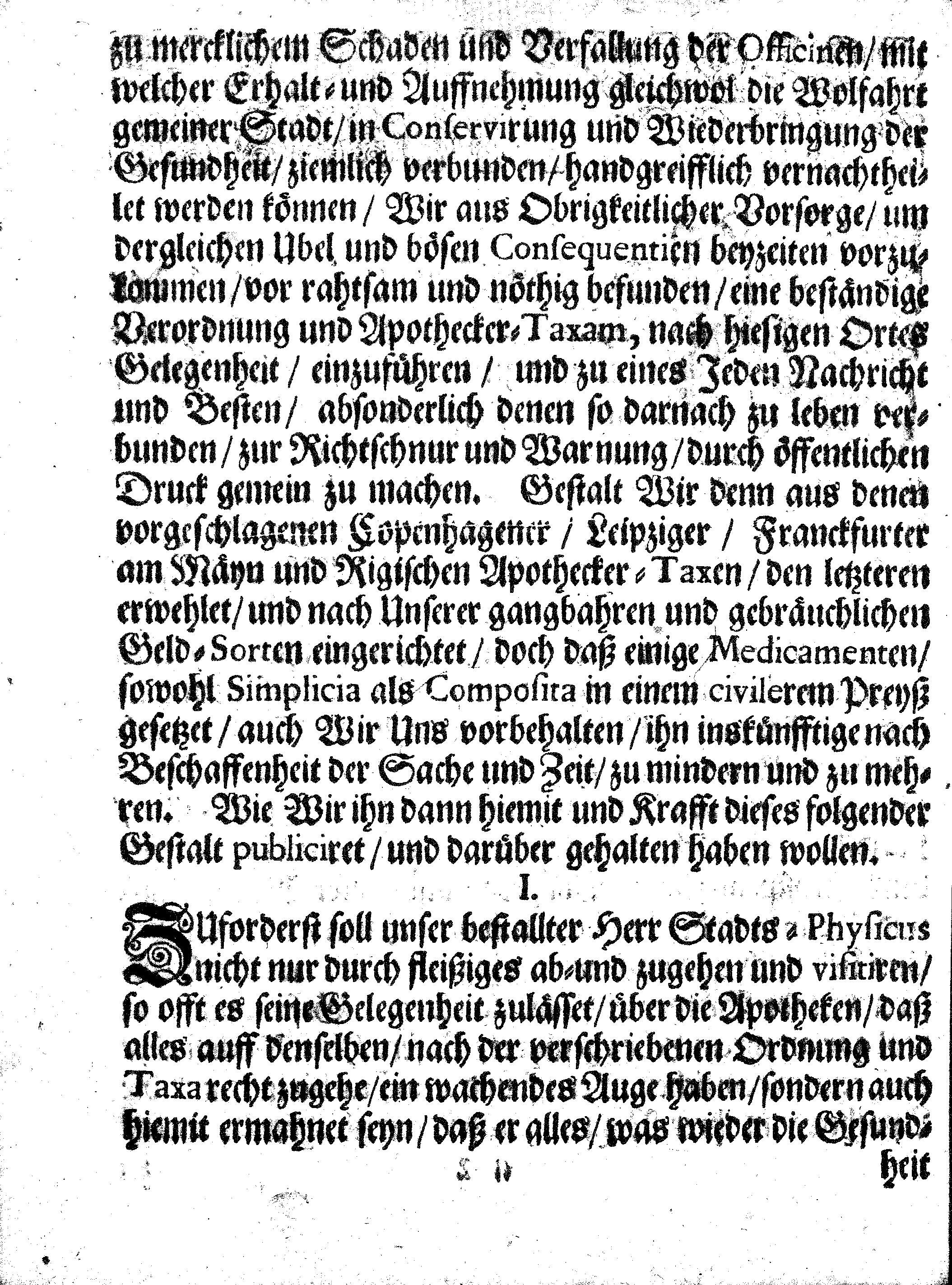 E. E. Raths Der Königl. Stadt Reval Eingeführte Apotheker-Ordnung und TAXA