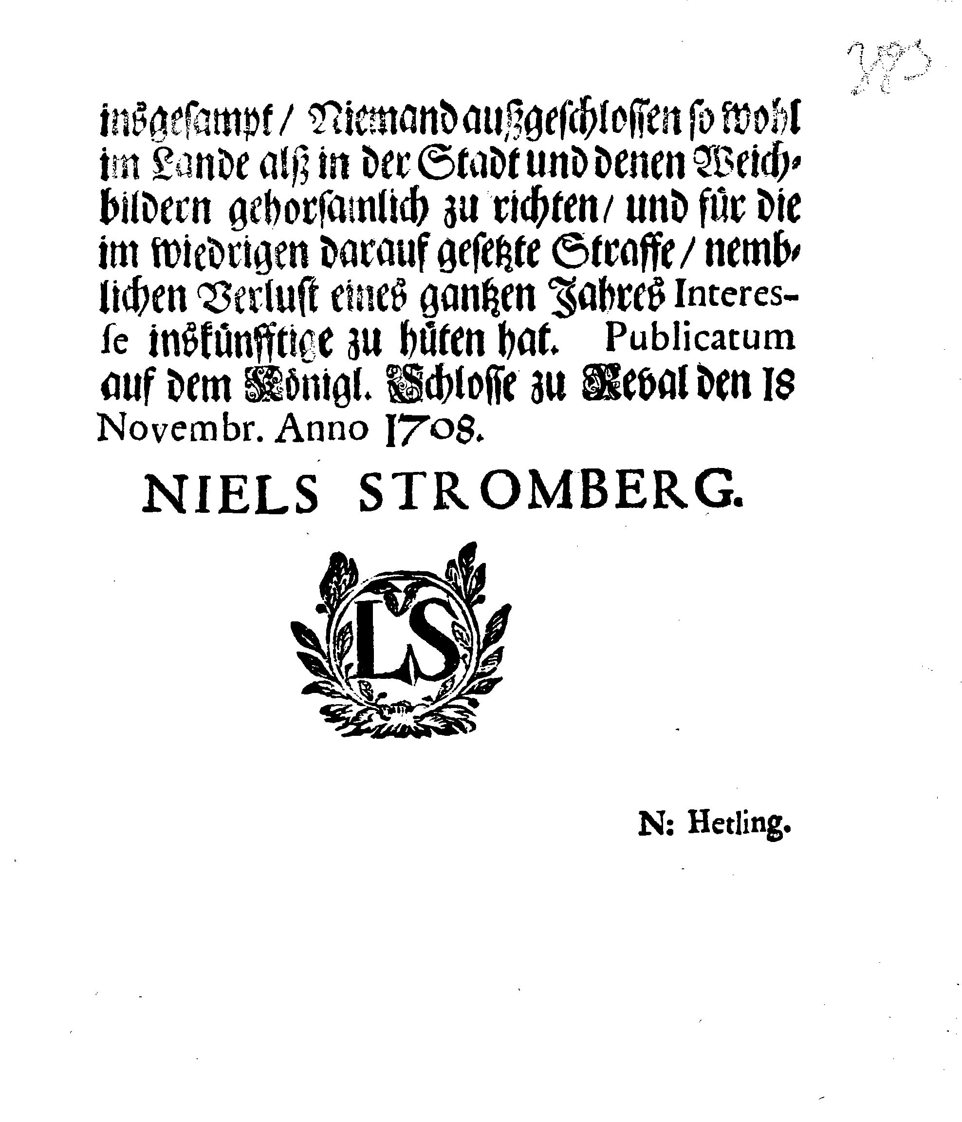 [Nils Strombergi korraldus]