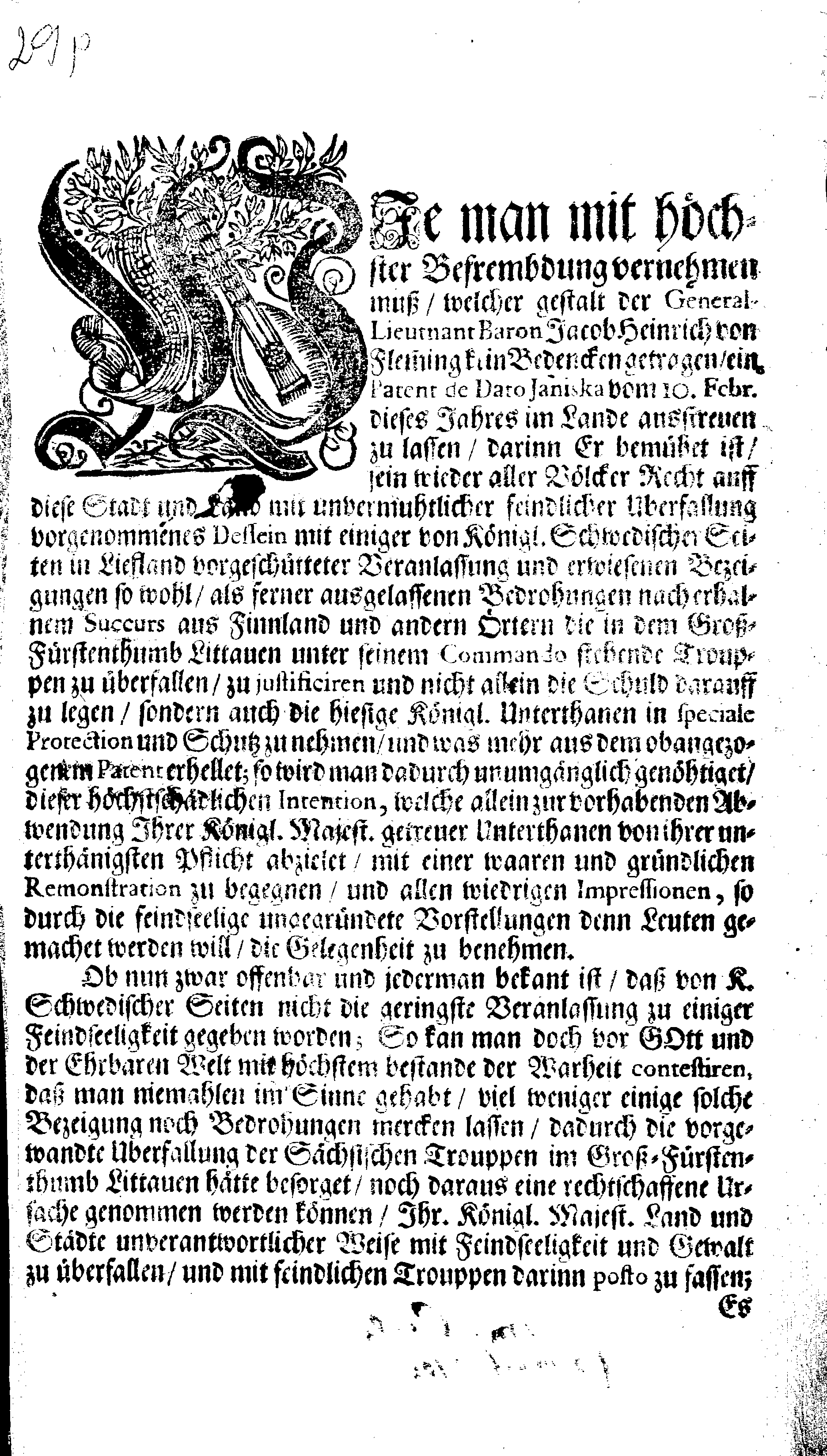 [Erik Dahlberghi korraldus]