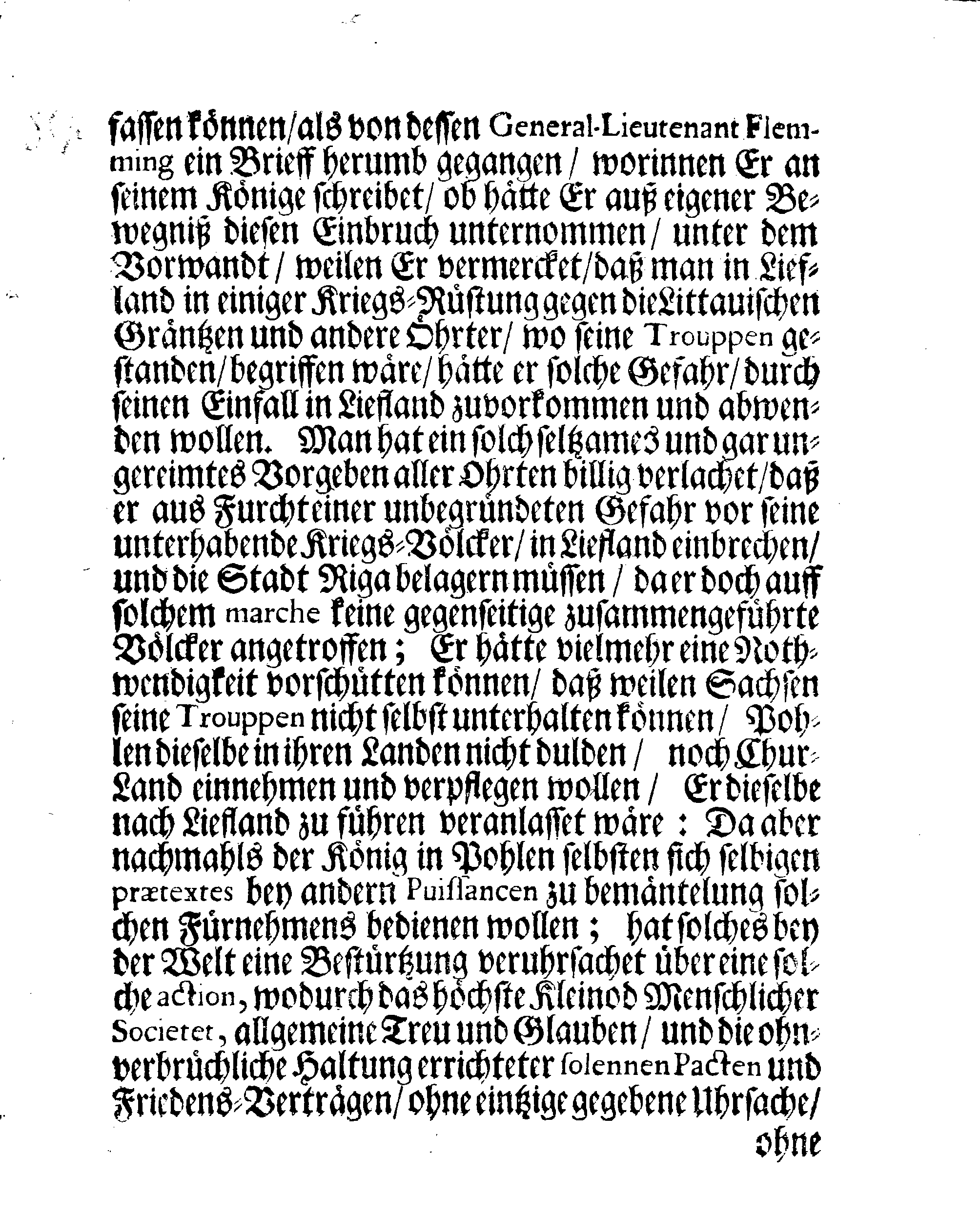 Das Mit höchstem Unfug angefochtene Liefland Oder Rechts-Beständige Fürstellung Von Dem Feindlichen Tückischen Einbruch Der Chur-Sächsischen Kriegs-Völcker In Lief-Land Der Unpartheischen Ehrbahren Welt Zu Reiffer Beurtheilung Anheim gegeben
