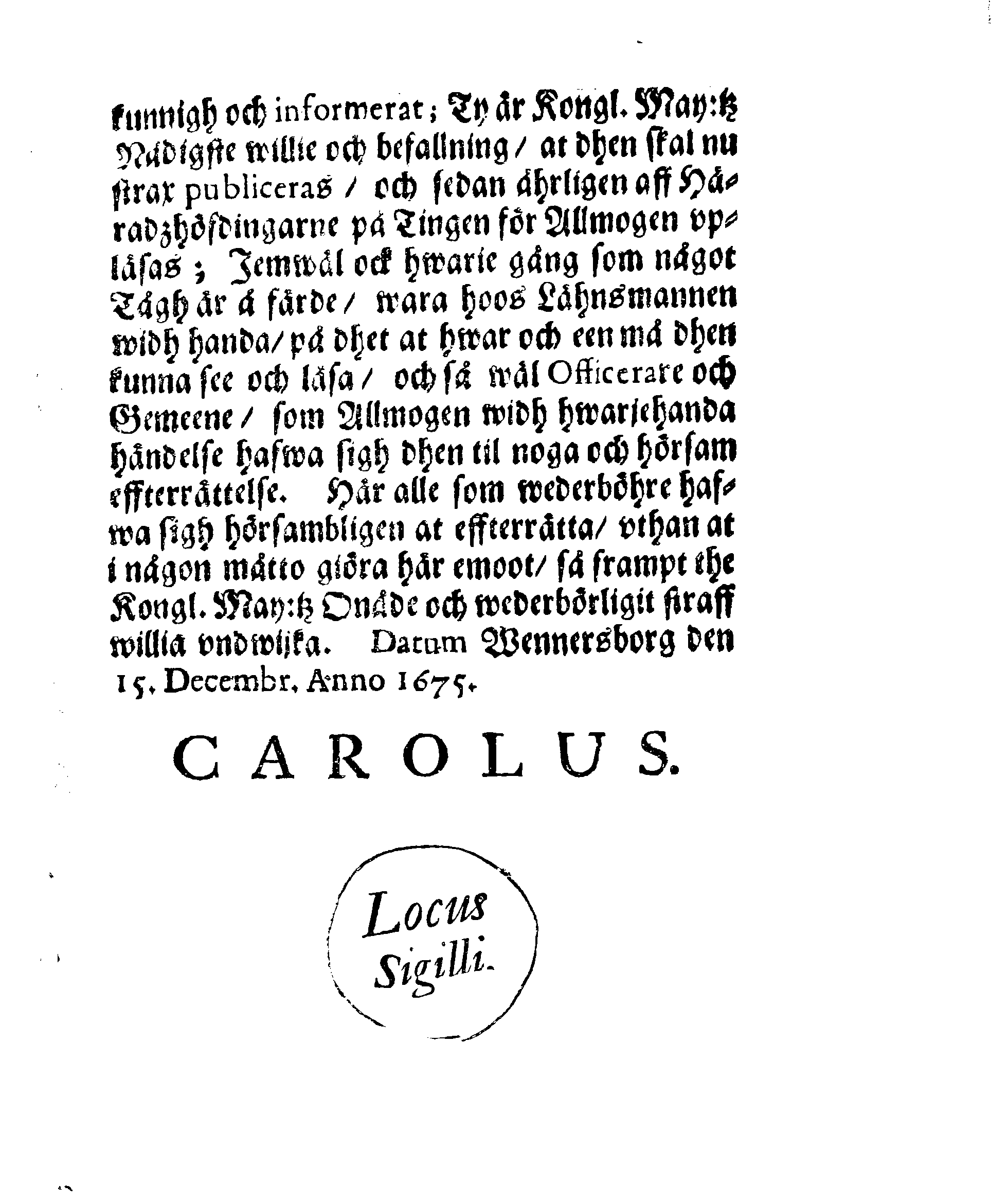 Kongl. May:tz Tågh Ordning För dess Landt- och SiöMilitz sampt Artollerie Folck
