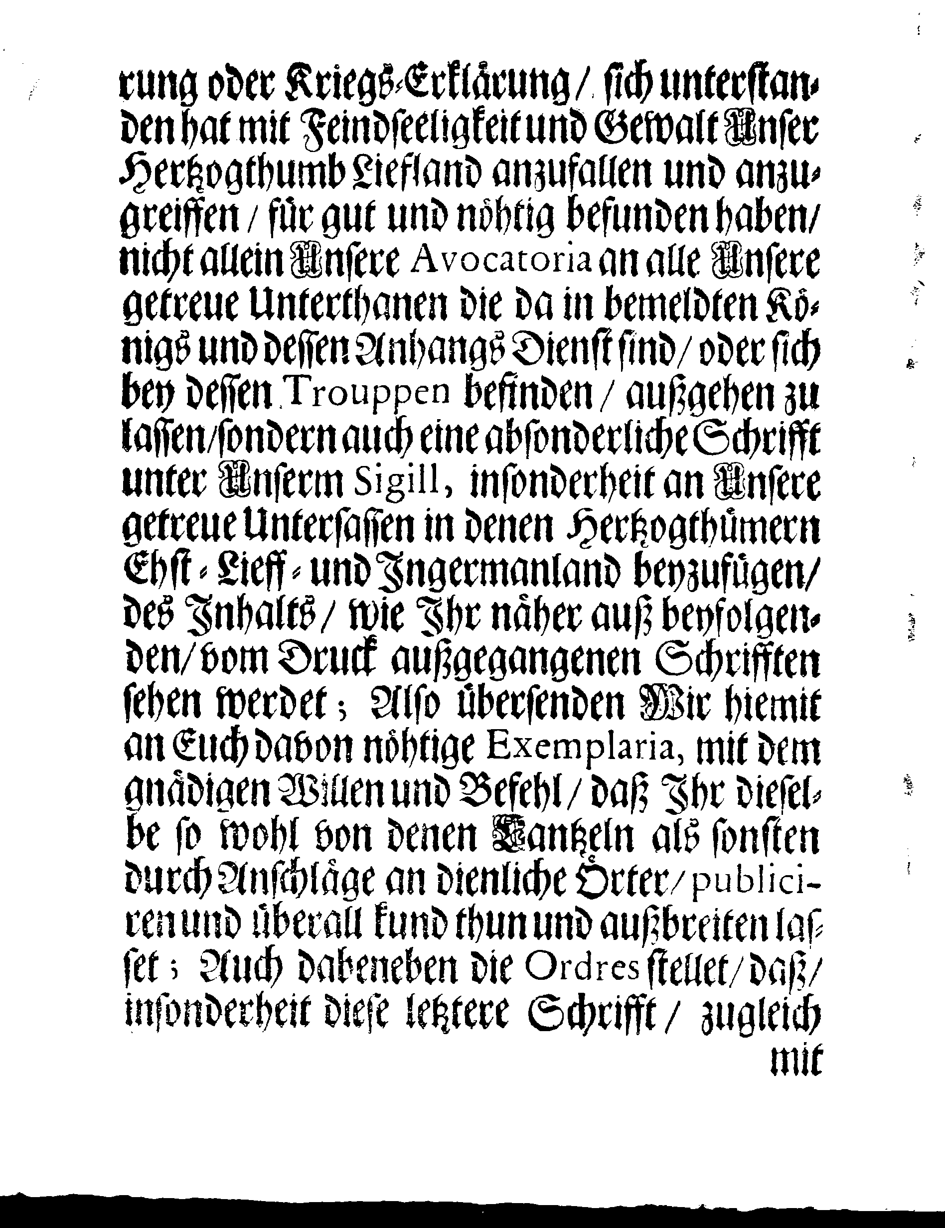 [Kuningas Karl XII korraldus]