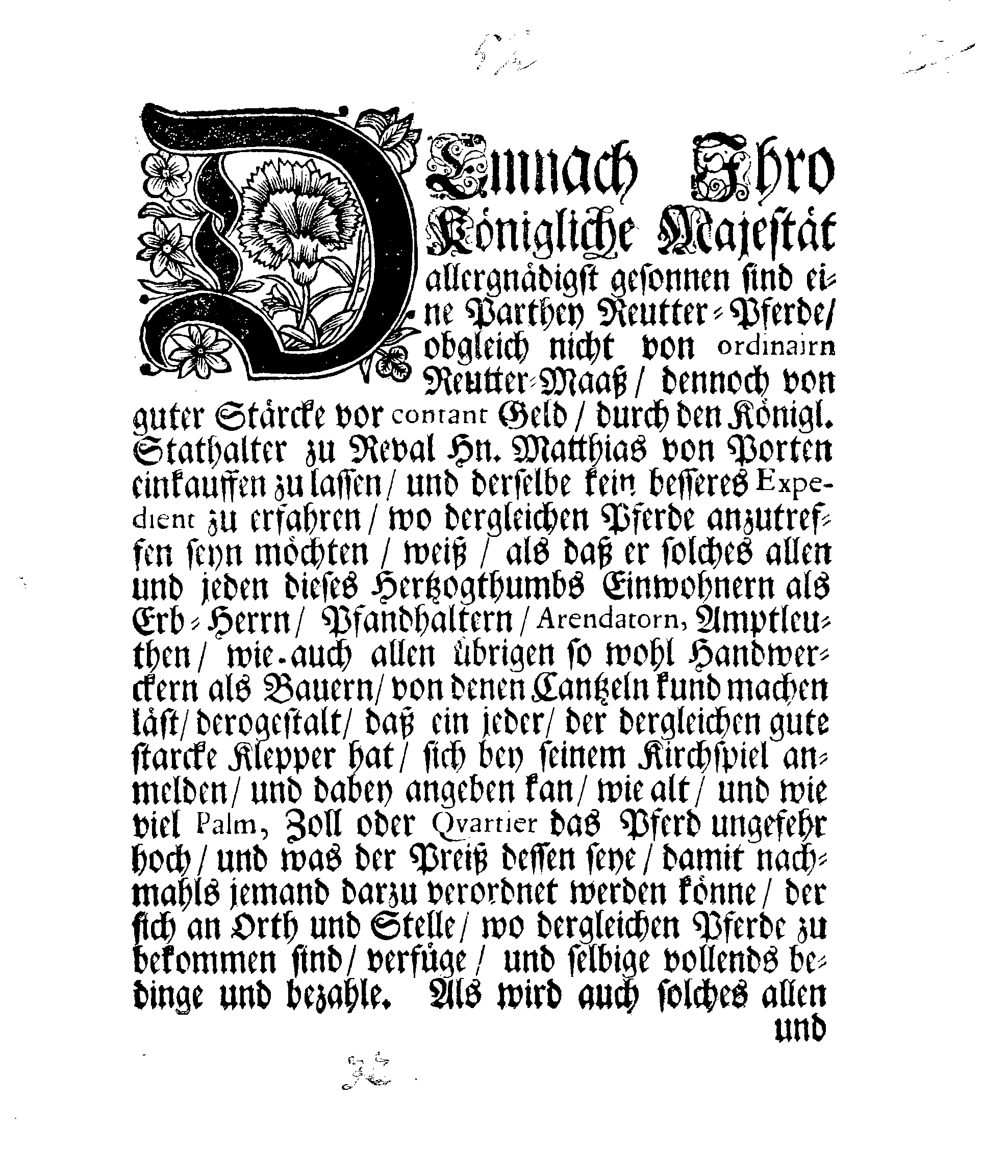 [Matthias von Porteni korraldus]