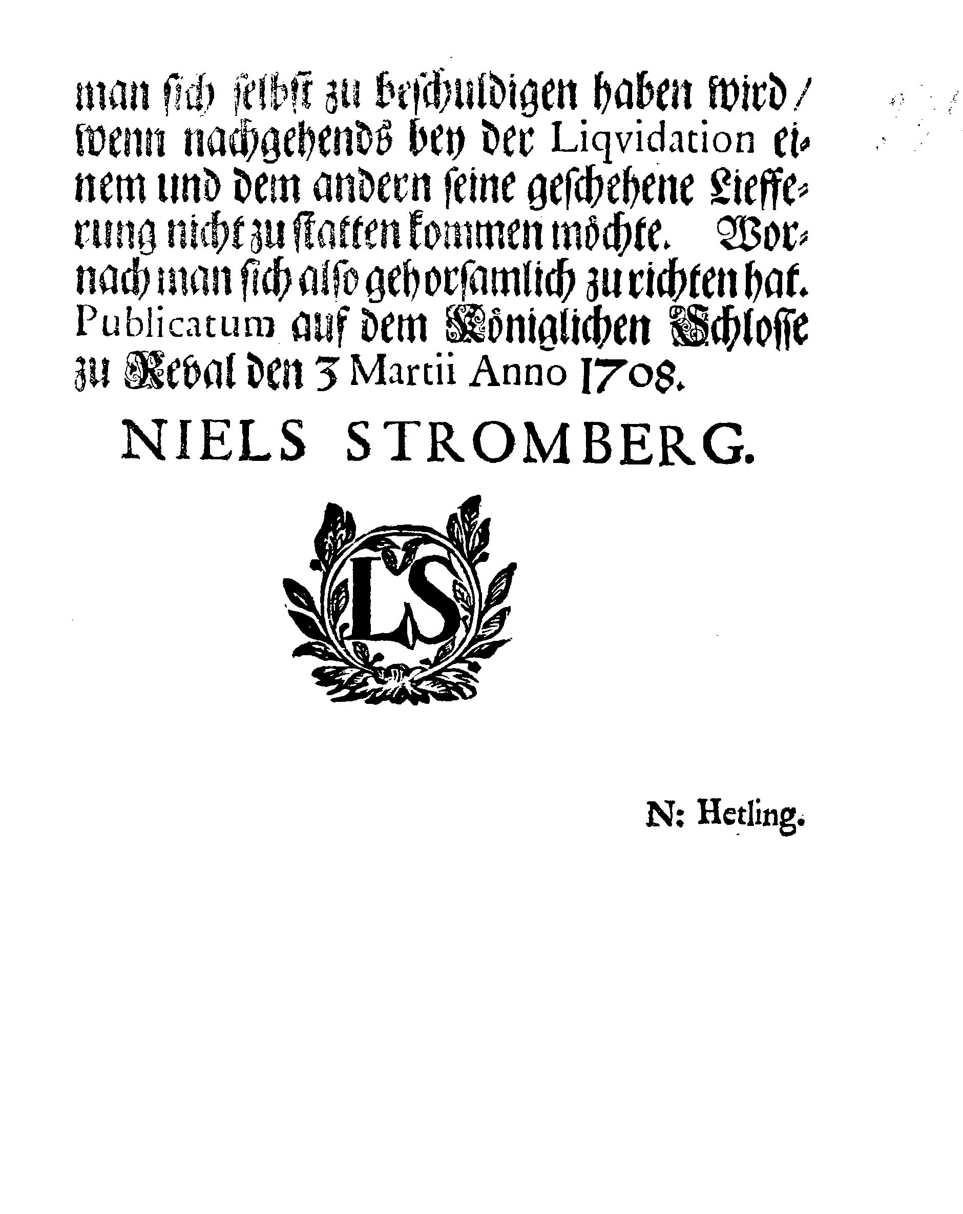 [Nils Strombergi korraldus]