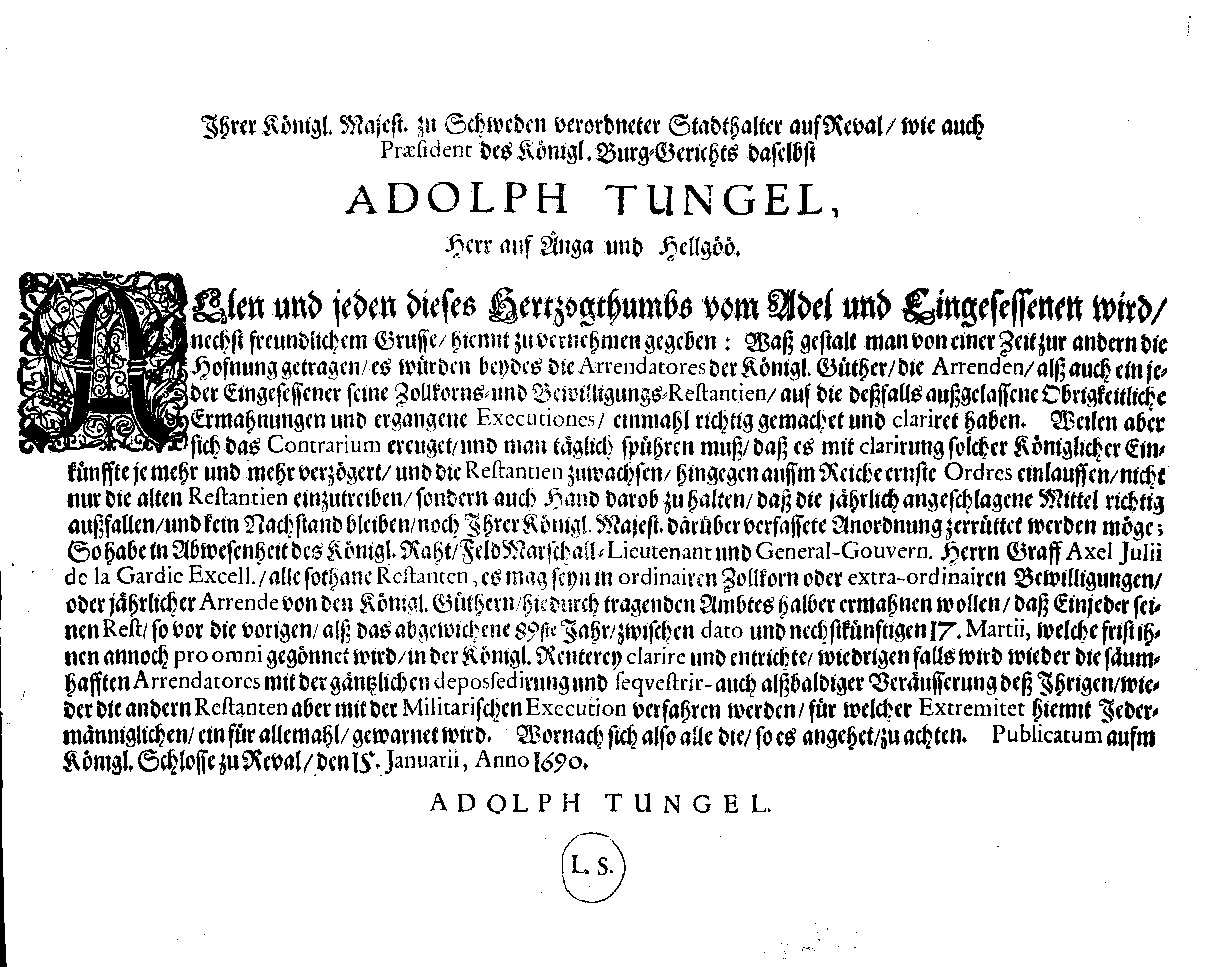 [Adolf Tungeli korraldus]